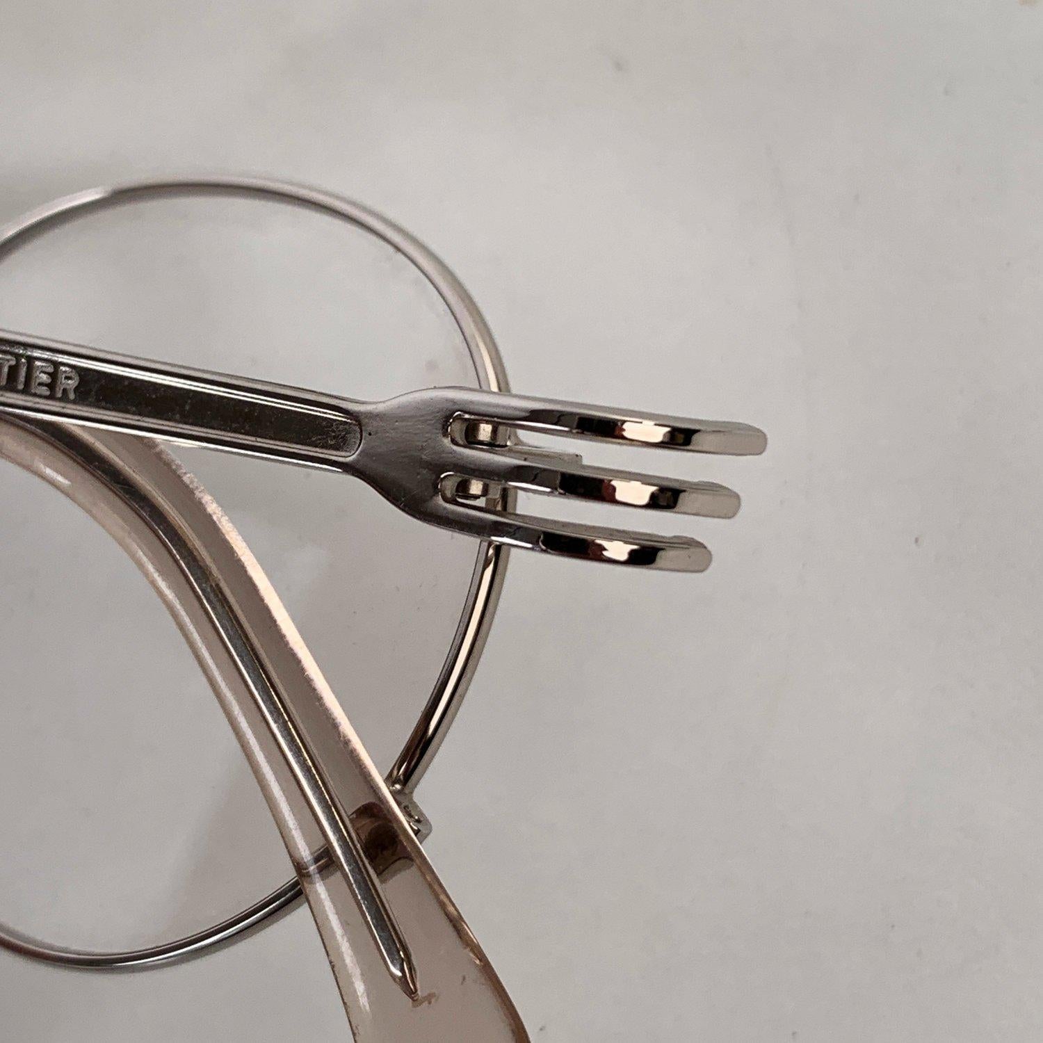 Jean Paul Gaultier Vintage Silver Eyeglasses Forks mod 55-3174 3