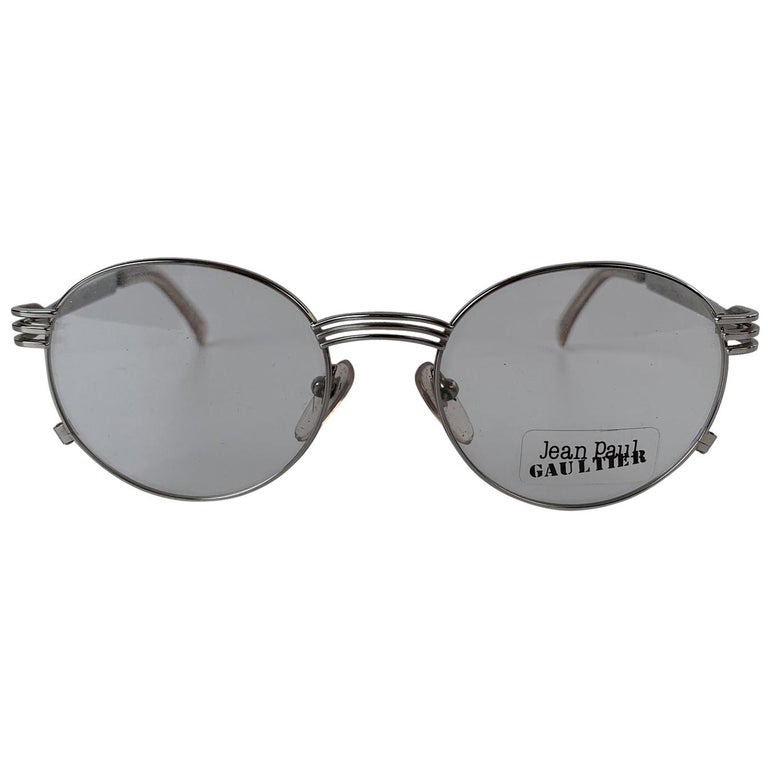 Jean Paul Gaultier Vintage Silver Metal Forks Eyeglasses Eyewear mod