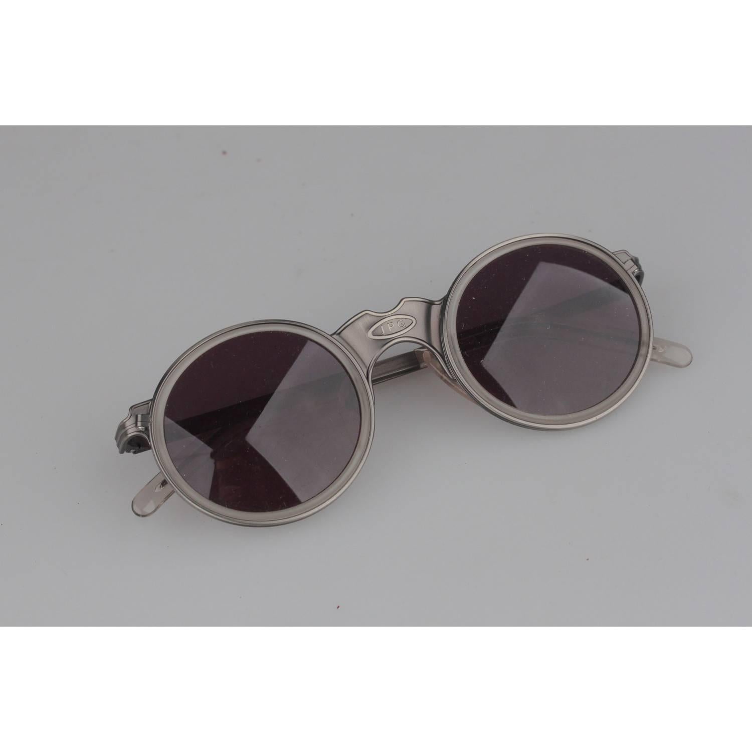 Jean Paul Gaultier Vintage Silver Round Sunglasses 56-3272   4