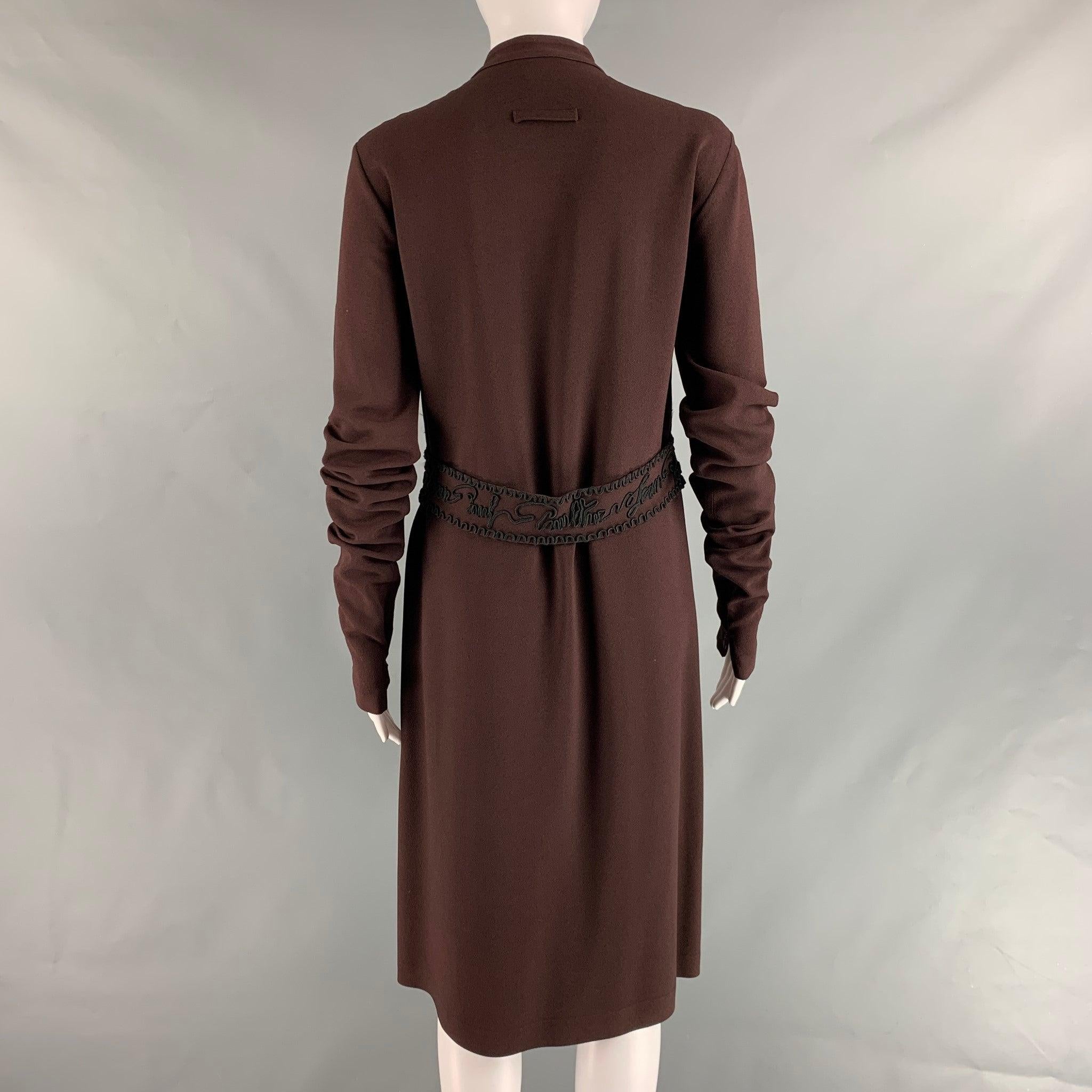 Women's JEAN PAUL GAULTIER VINTAGE Size 8 Brown Black Polyester Blend Dress For Sale