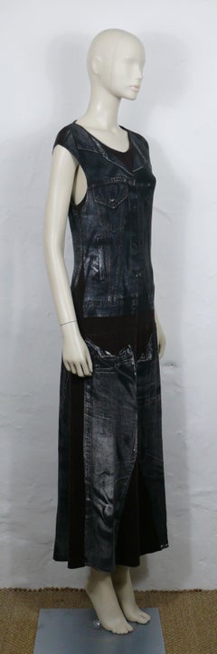 JEAN PAUL GAULTIER Vintage Sleevless Trompe L'oeil Maxi Dress