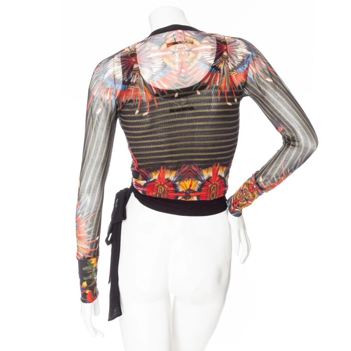 Women's Jean Paul Gaultier Vintage Soleil Abstract Floral Print Wrap/Tank Top Set For Sale