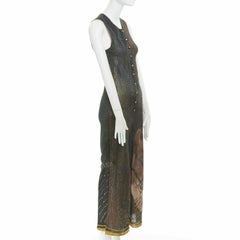 JEAN PAUL GAULTIER Vintage SS89 Klimt ethnic oriental face jumpsuit IT38 US2