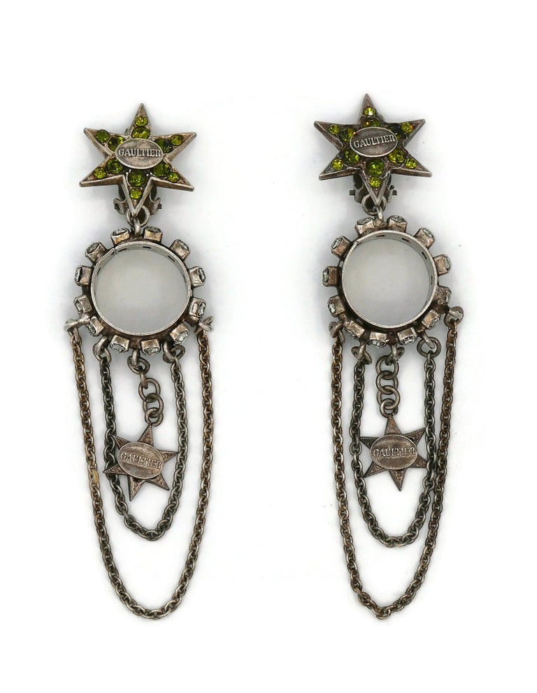 Jean Paul Gaultier Vintage Stars and Chains Jewelled Dangling 