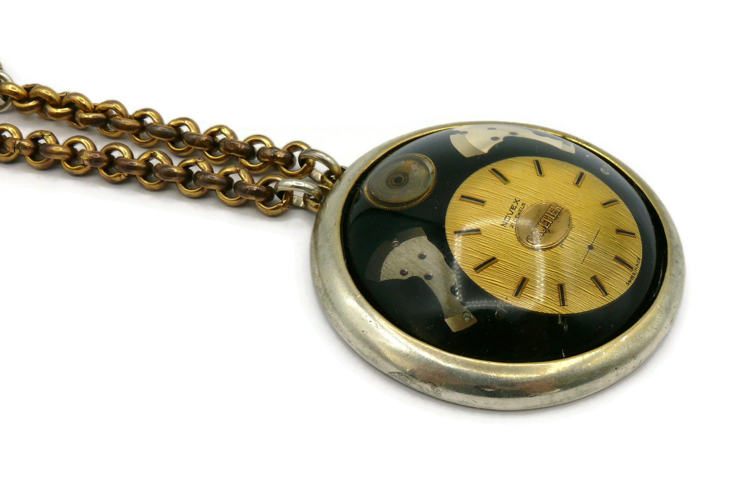 JEAN PAUL GAULTIER Vintage Steampunk Watch Necklace For Sale 8