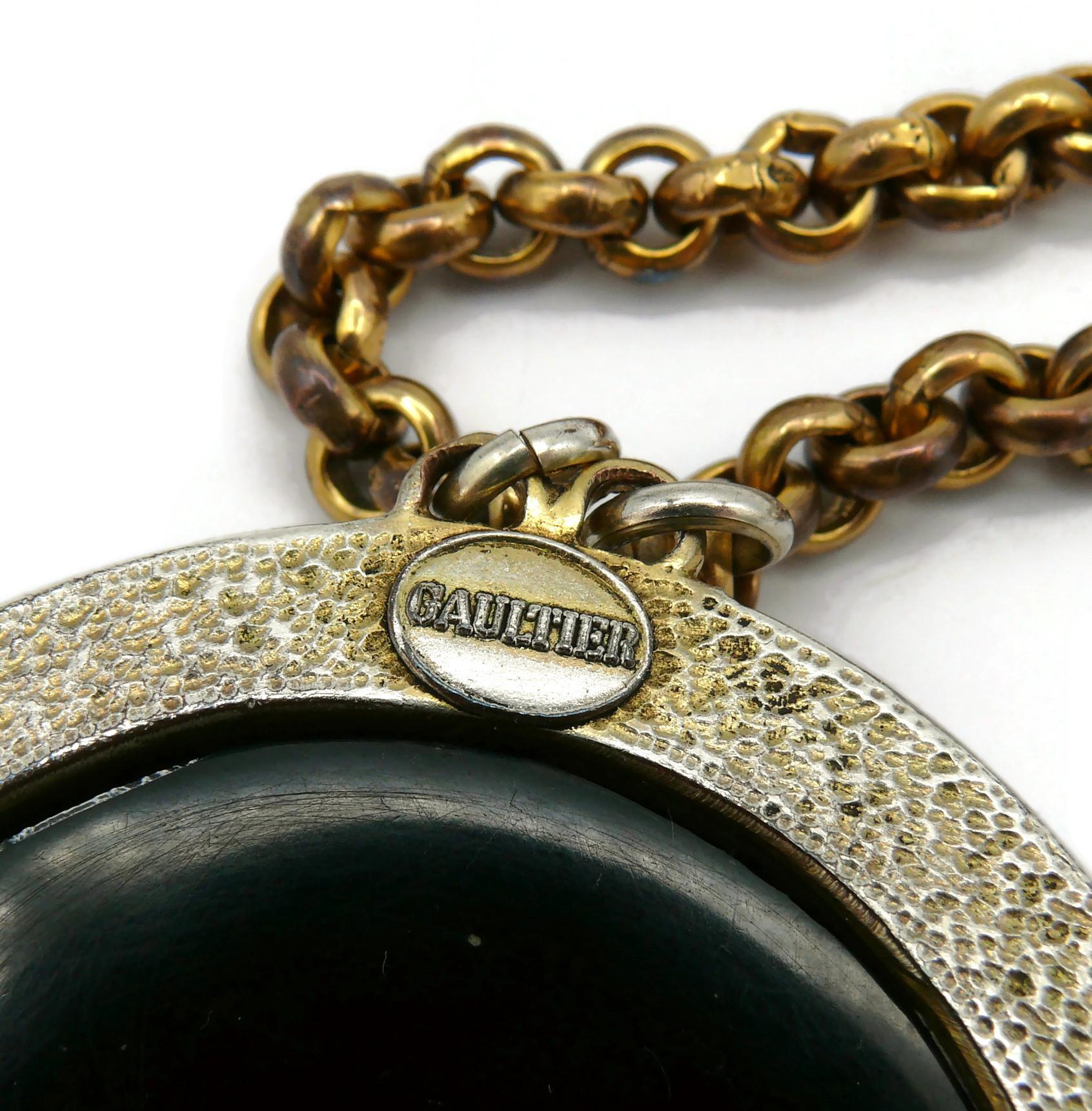 JEAN PAUL GAULTIER Vintage Steampunk Watch Necklace For Sale 15