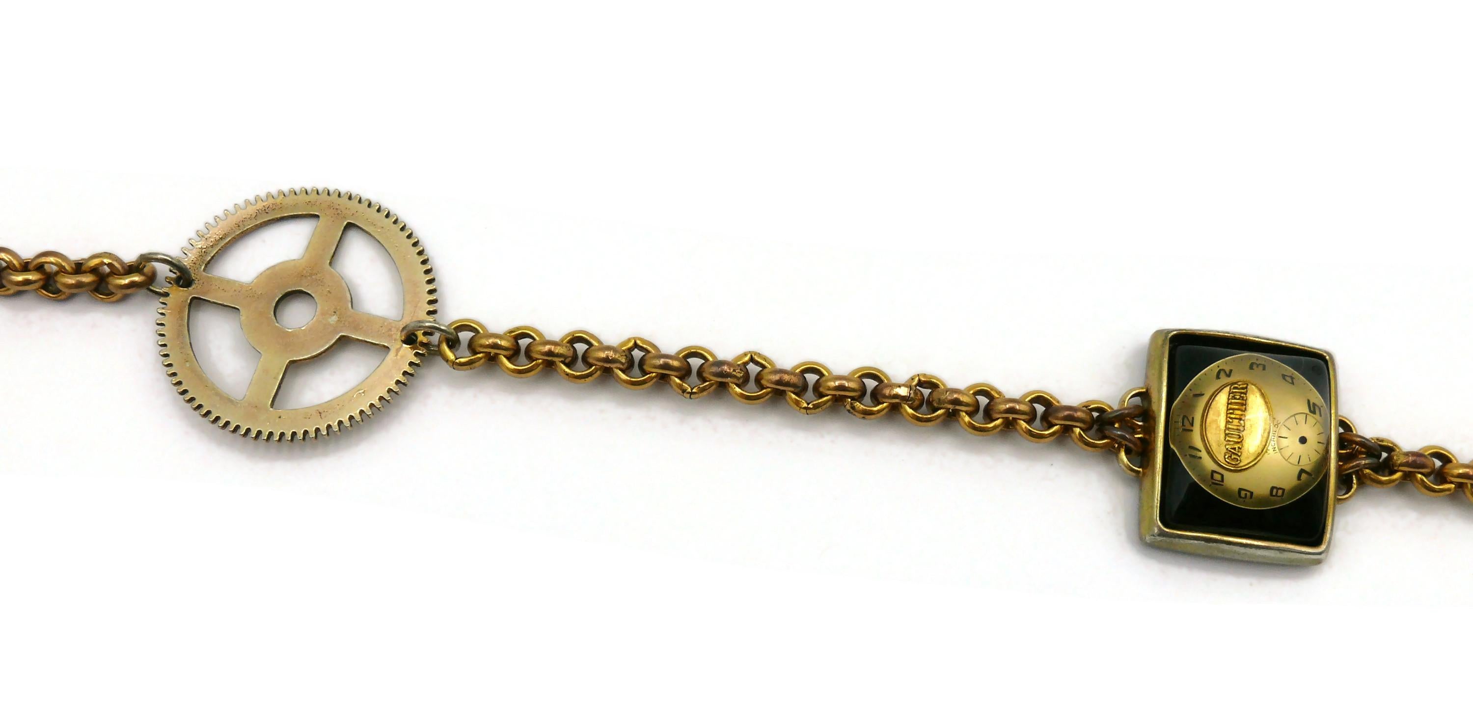 JEAN PAUL GAULTIER Vintage Steampunk Watch Necklace For Sale 1