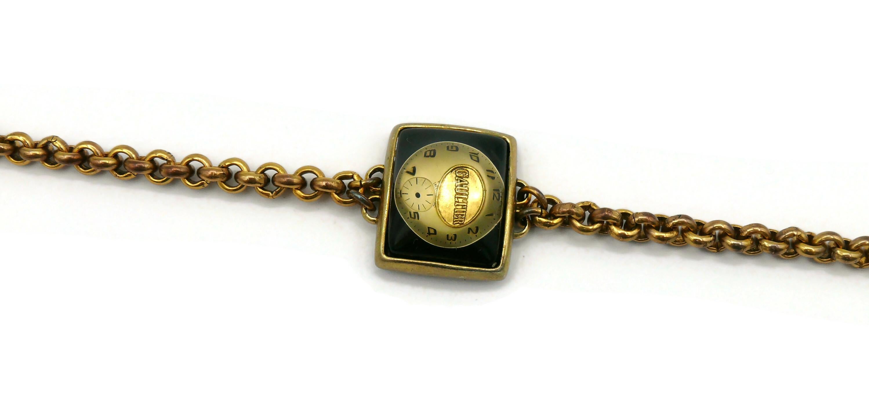JEAN PAUL GAULTIER Vintage Steampunk Watch Necklace For Sale 5