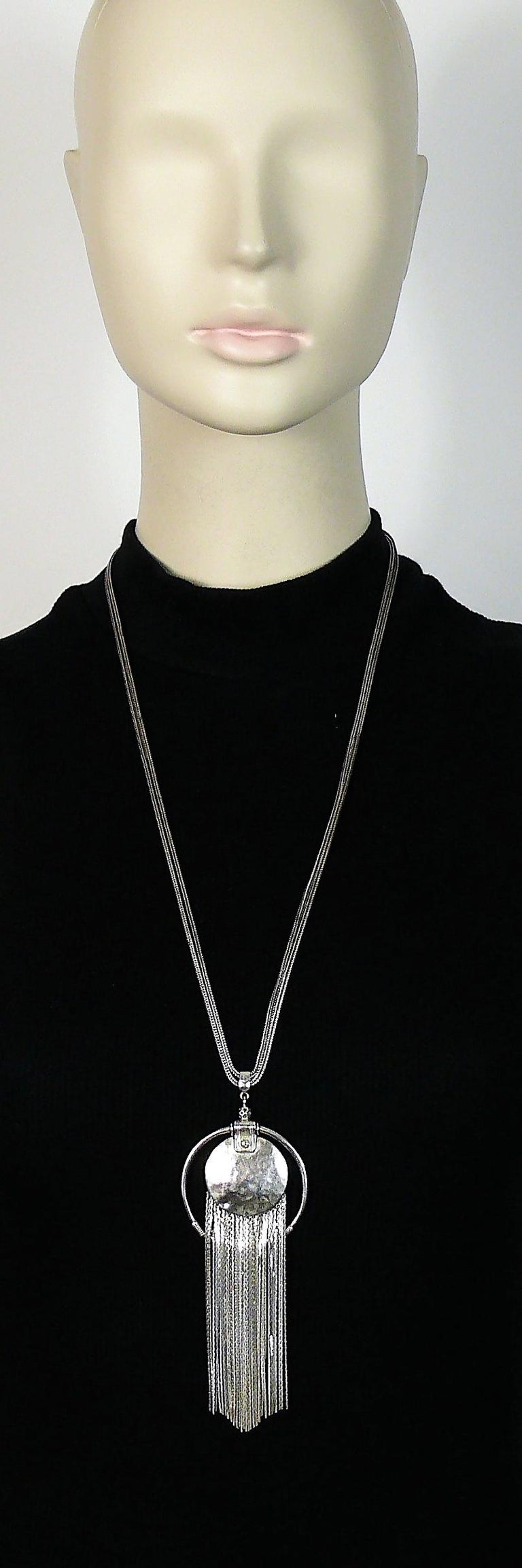 Jean Paul Gaultier Vintage Sterling Silver Fringed Pendant 