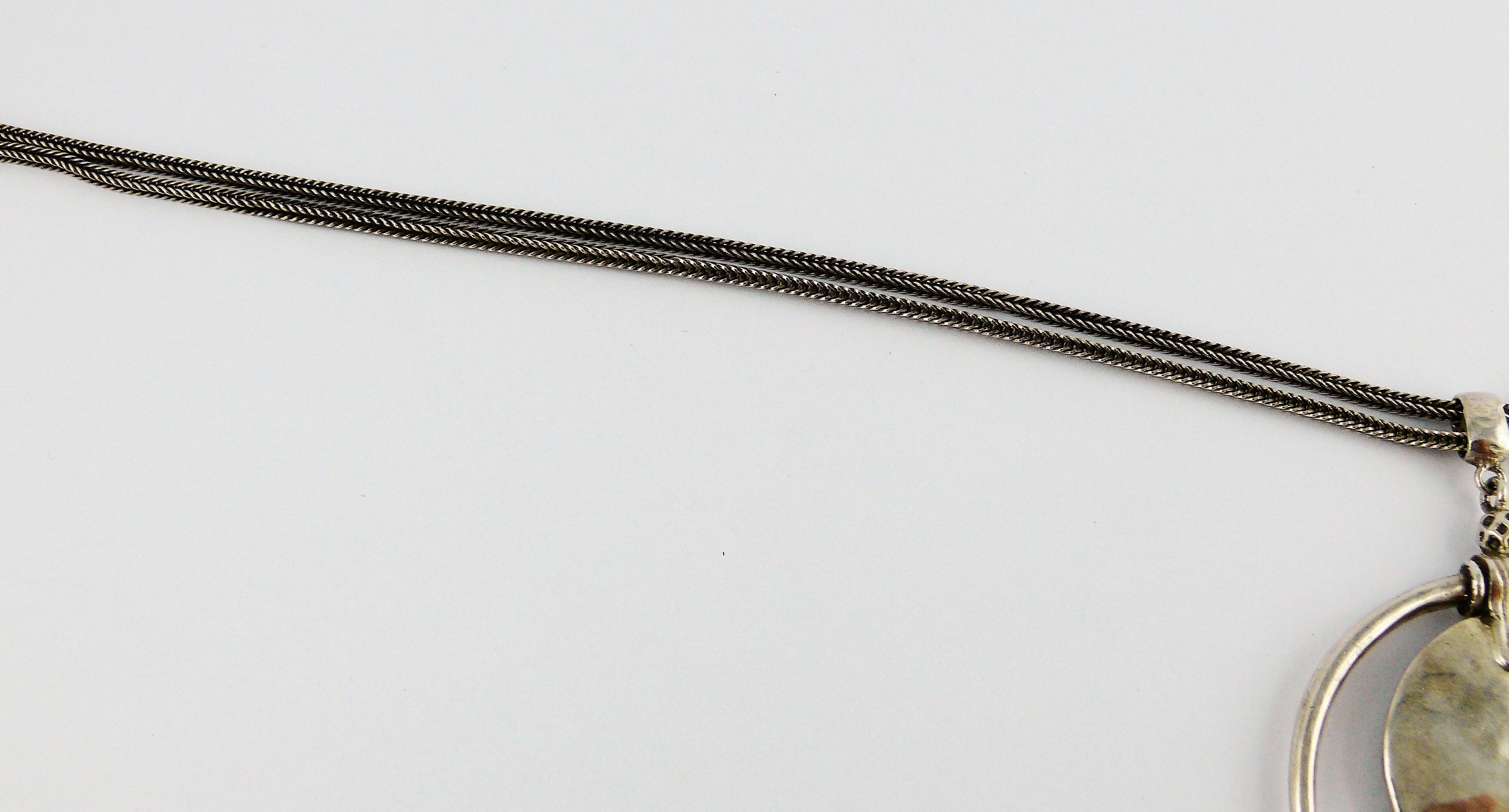 Women's Jean Paul Gaultier Vintage Sterling Silver Fringed Pendant Necklace