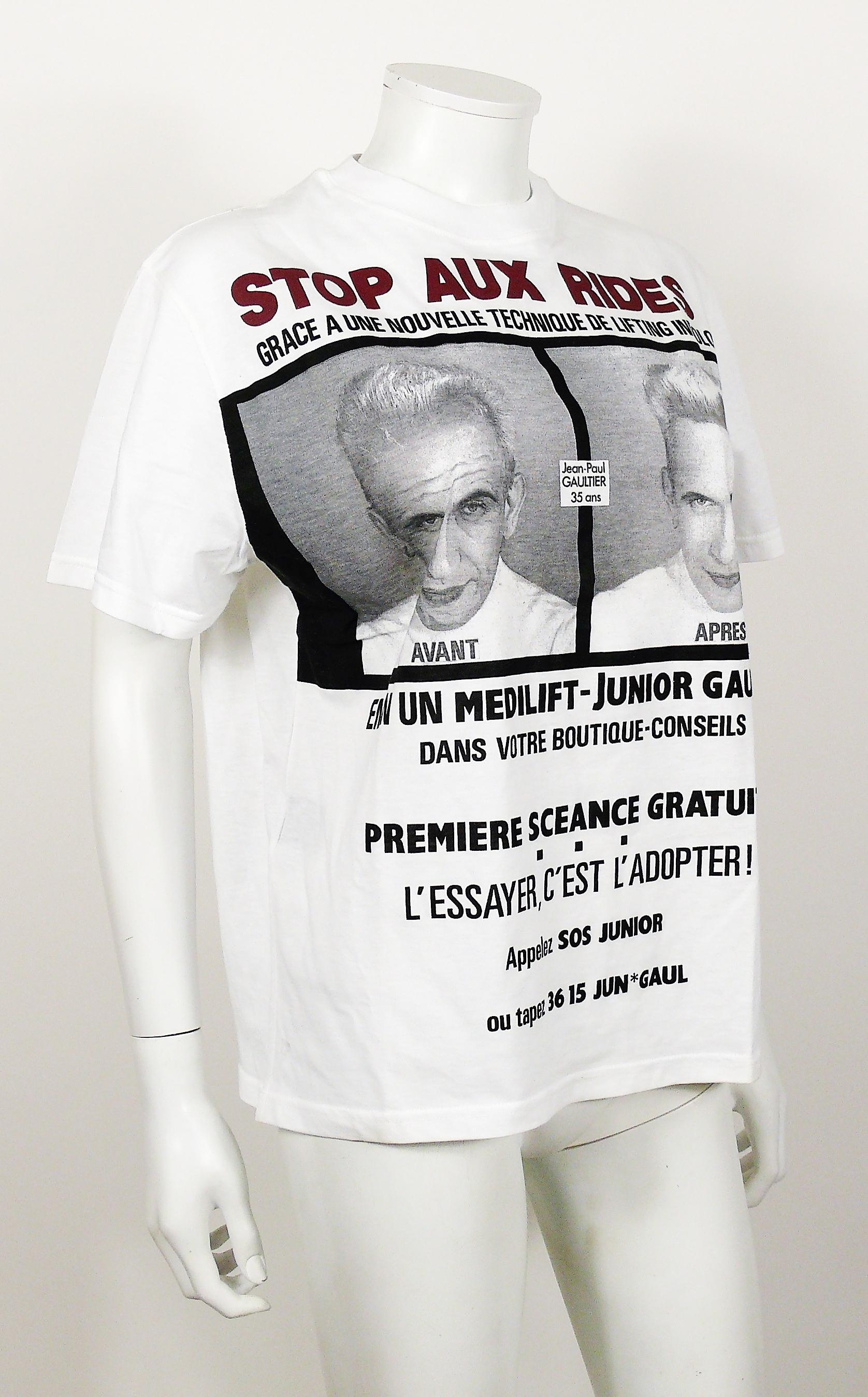 JEAN PAUL GAULTIER vintage white short sleeve T-shirt 