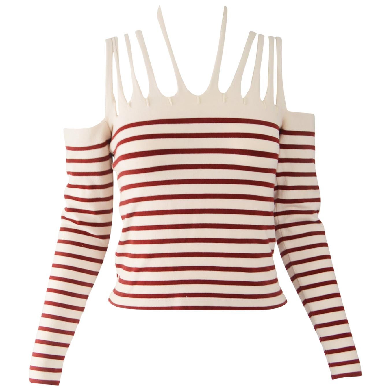Jean Paul Gaultier Vintage Strappy Long Sleeve Top For Sale