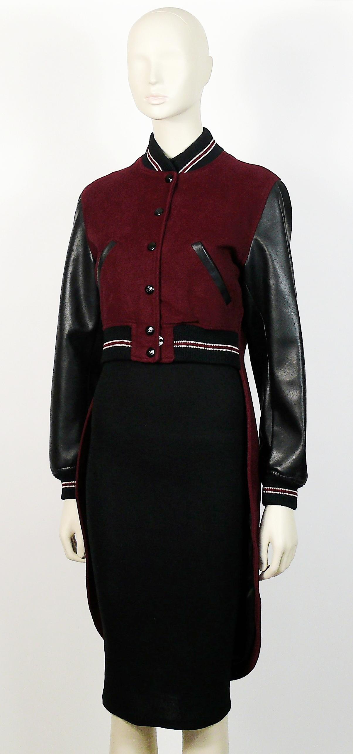 Black Jean Paul Gaultier Vintage Tailcoat Varsity Jacket For Sale