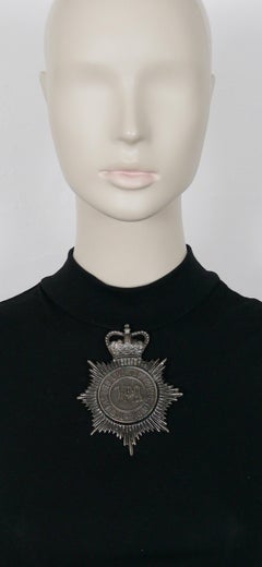 JEAN PAUL GAULTIER Vintage (Attributed To) Too Fast To Live... Crowned Brooch