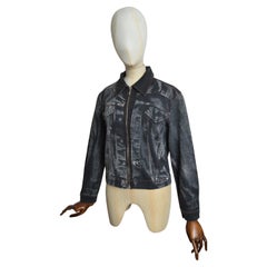 Jean Paul Gaultier Jeans Vintage con stampa Trompe L'Oeil Nero