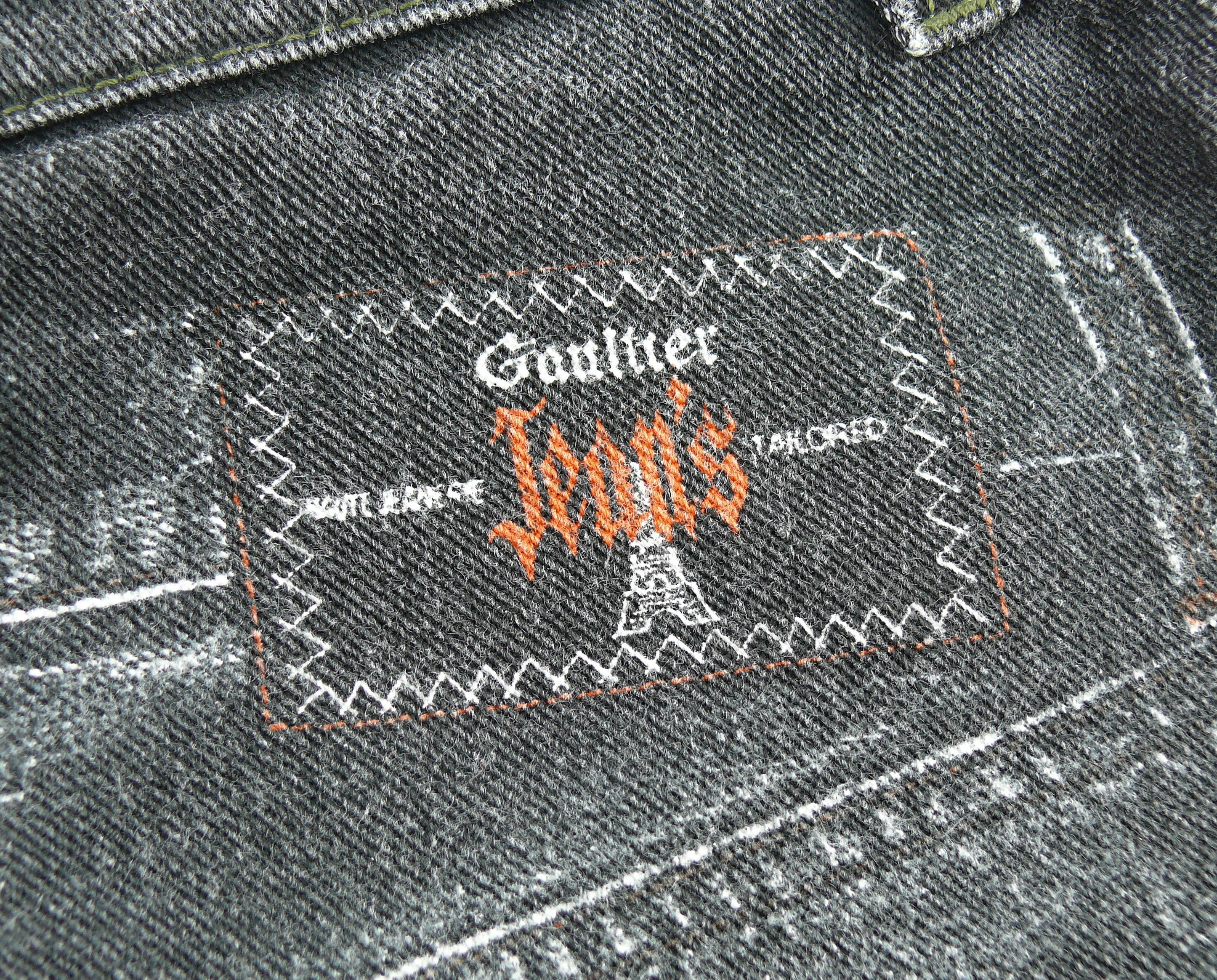 Jean Paul Gaultier Vintage Trompe L'oeil Denim Pants Trousers 3