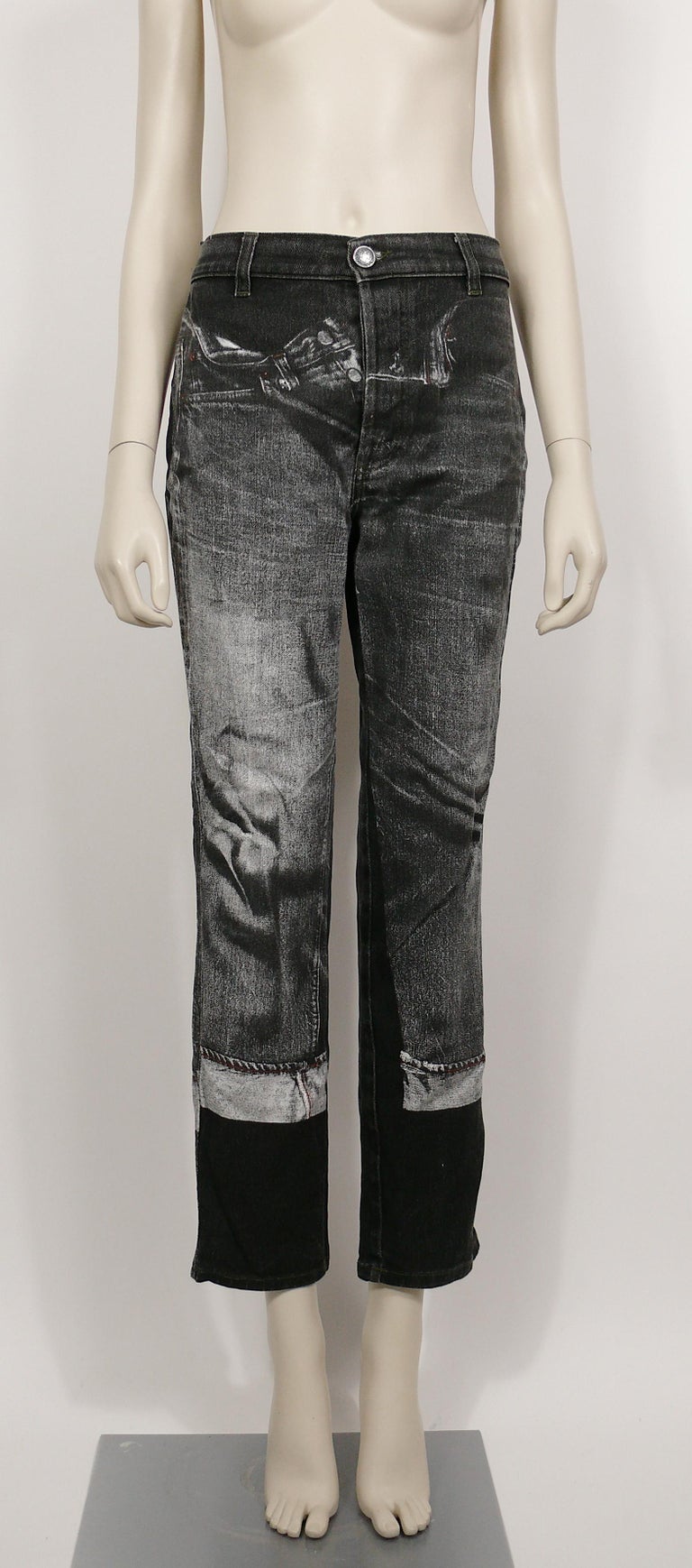 Jean Paul Gaultier Vintage Trompe L'oeil Denim Pants Trousers at 1stDibs |  trompe-l'oeil pants