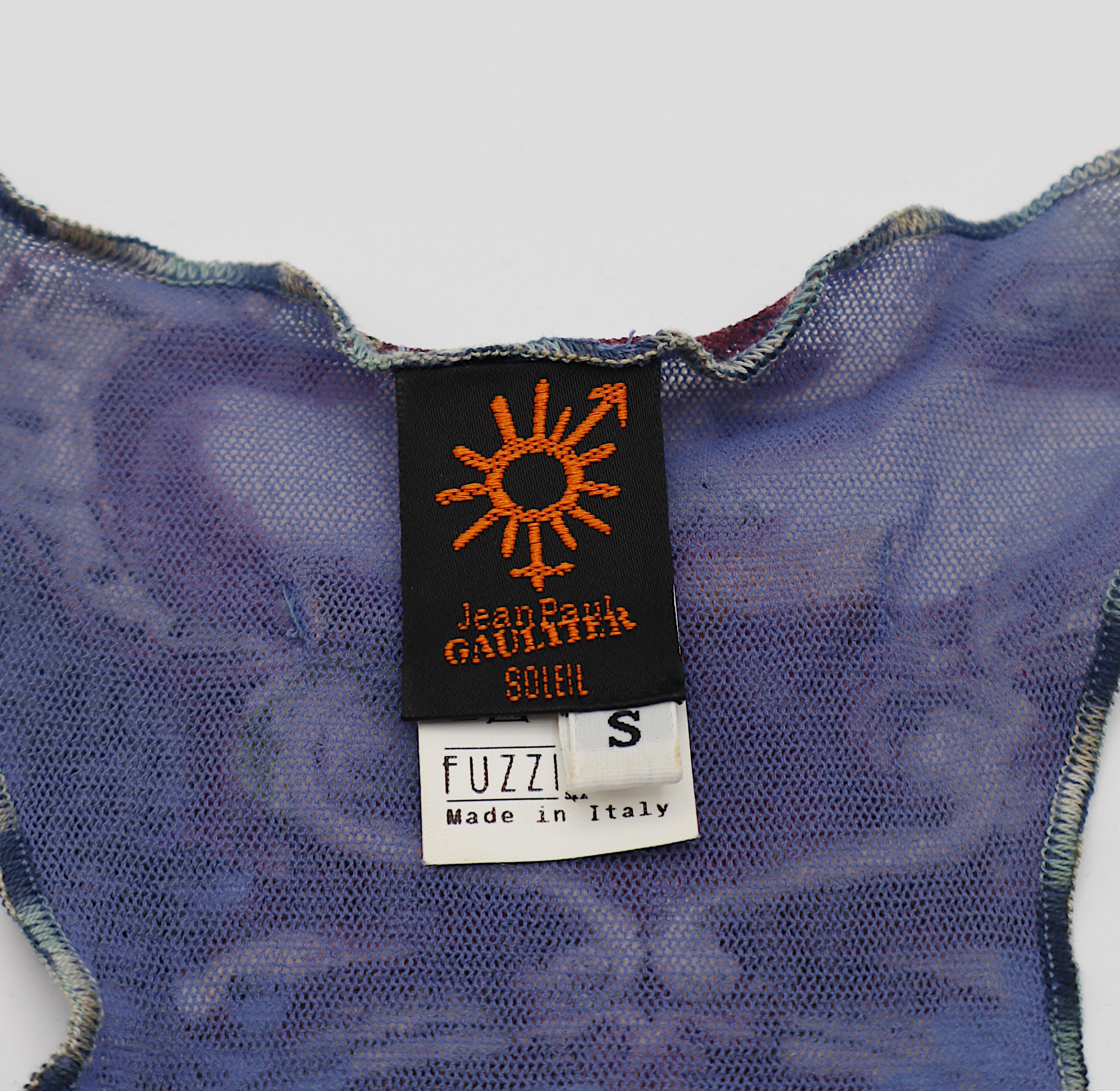 JEAN PAUL GAULTIER Vintage Tropical Flamingo Mesh Two-Piece Ensemble en venta 9