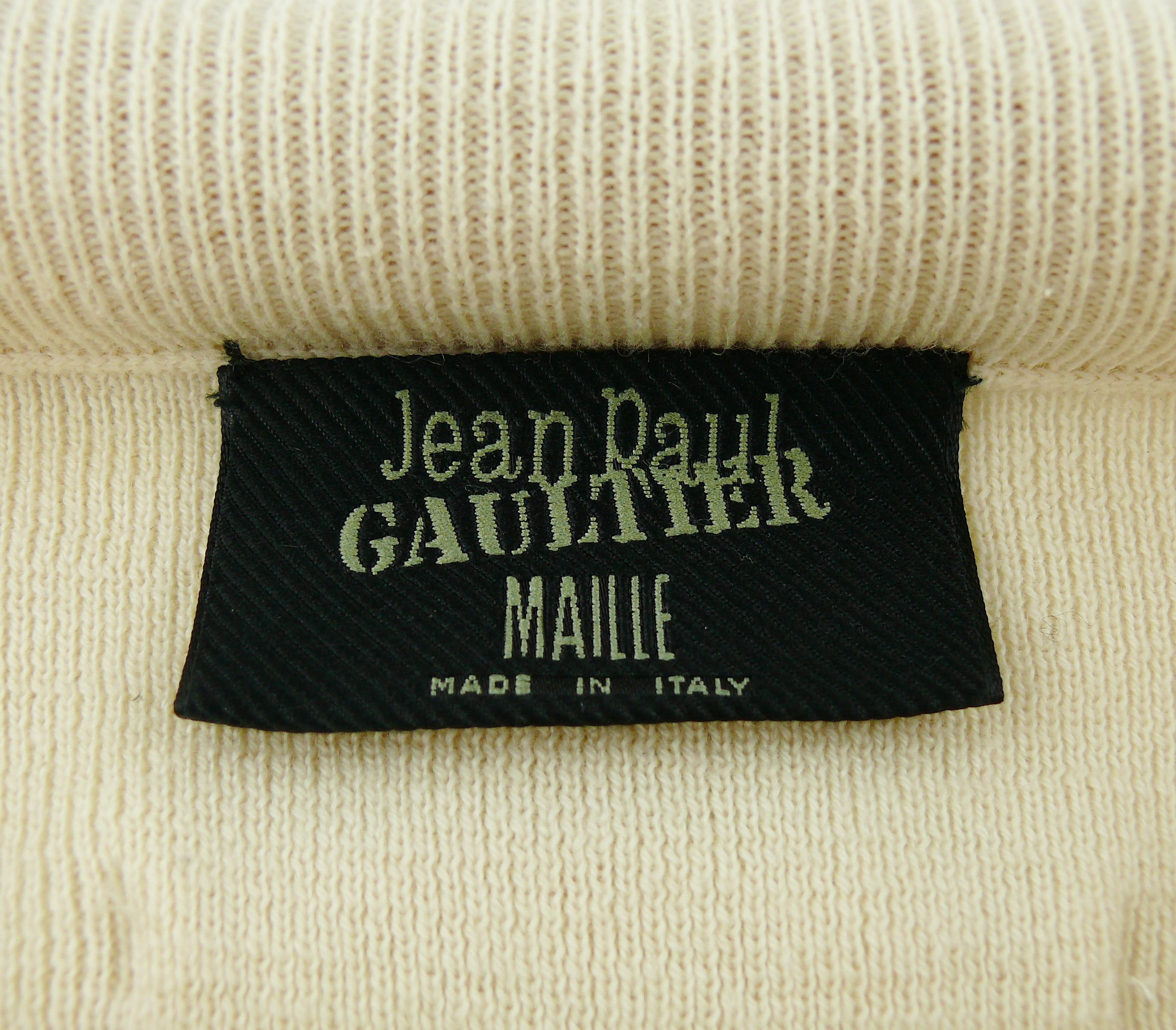 Brown Jean Paul Gaultier Vintage Tube Collar Cuff Hips Matelot Sweater For Sale