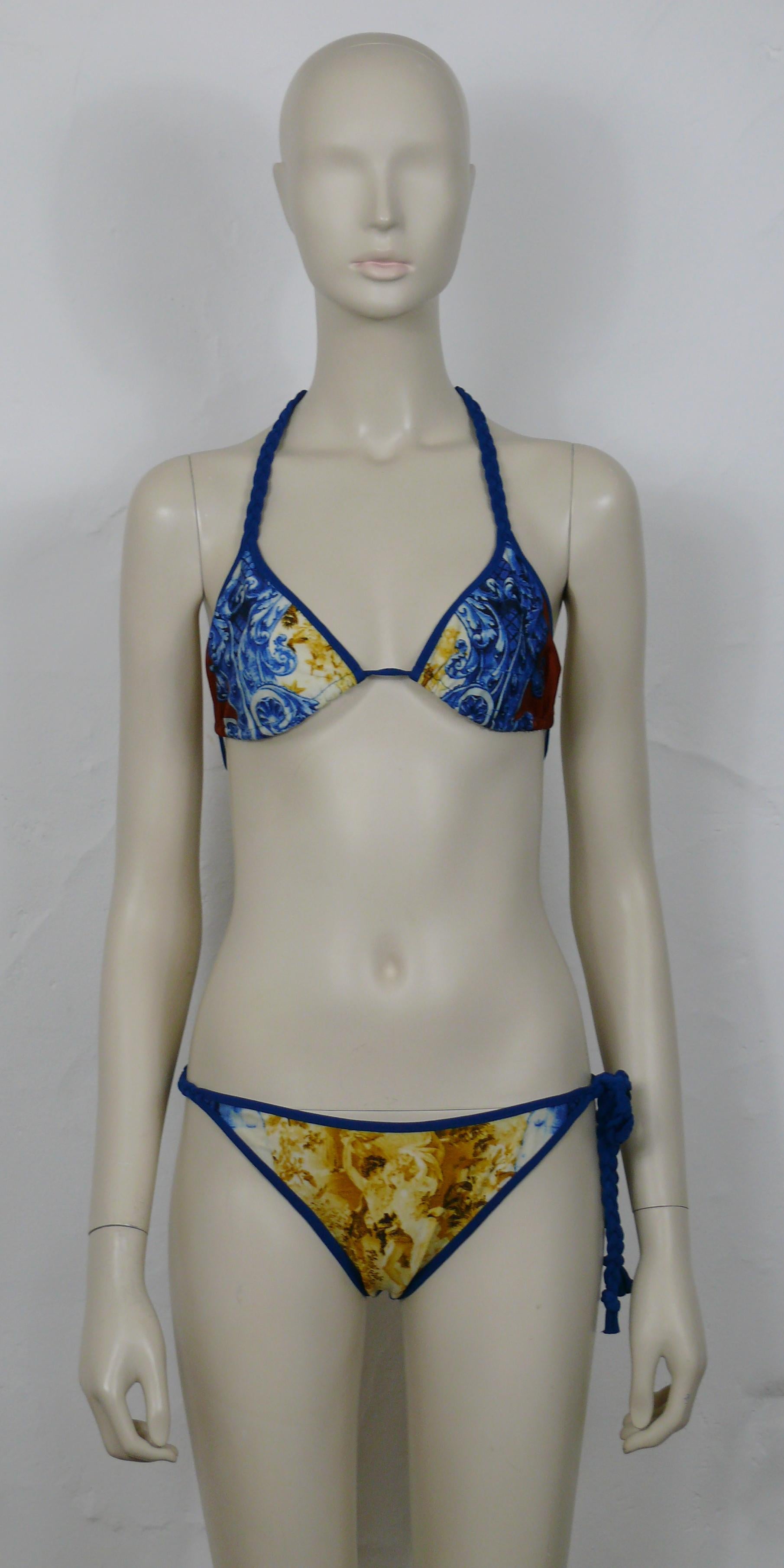 Jean Paul Gaultier Zweiteiliger Bikini-Badeanzug im Vintage-Stil (Grau) im Angebot