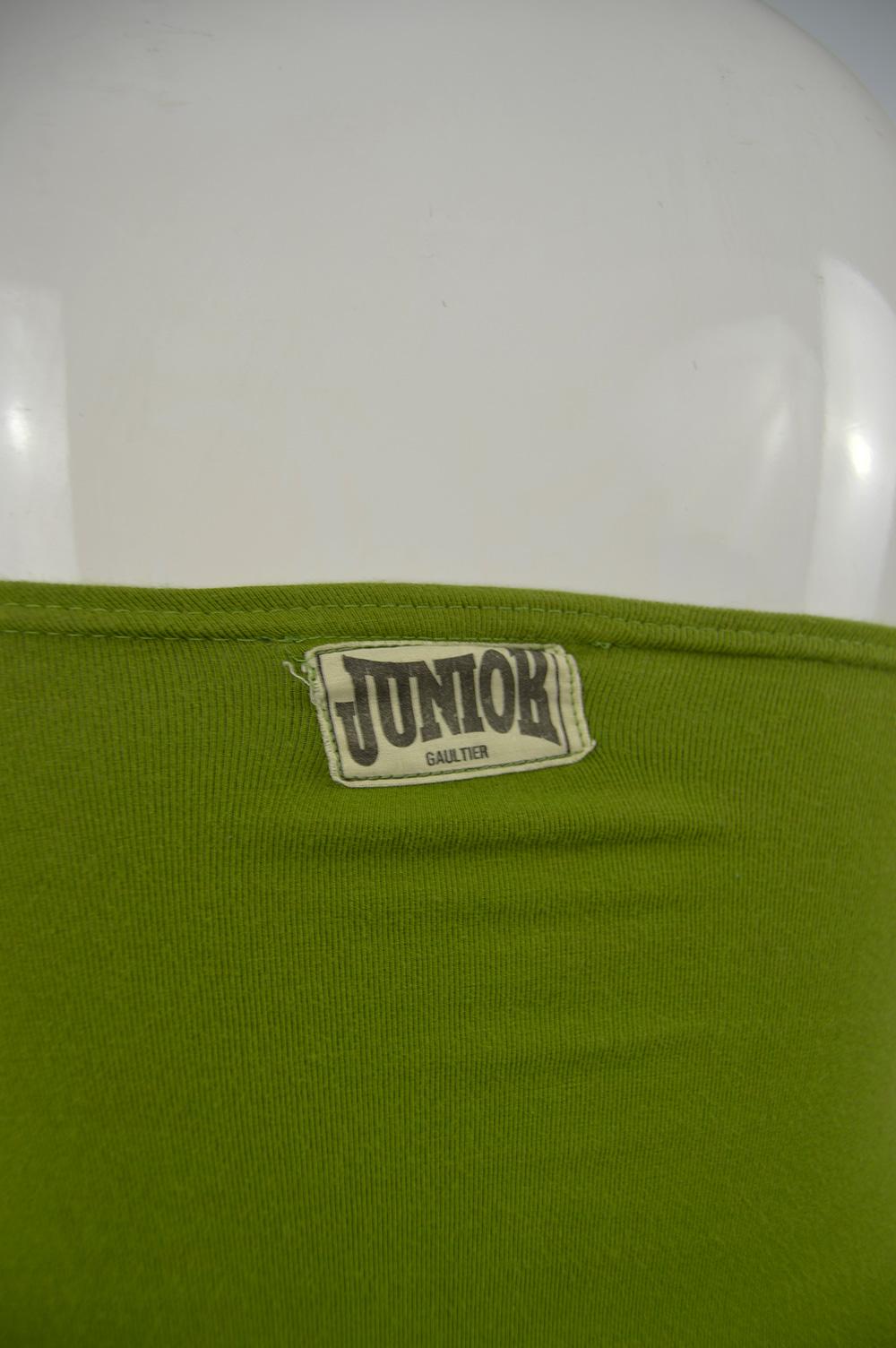 Women's Jean Paul Gaultier Vintage Underwired Green Stretch Jersey Bodycon Dress, 1990s