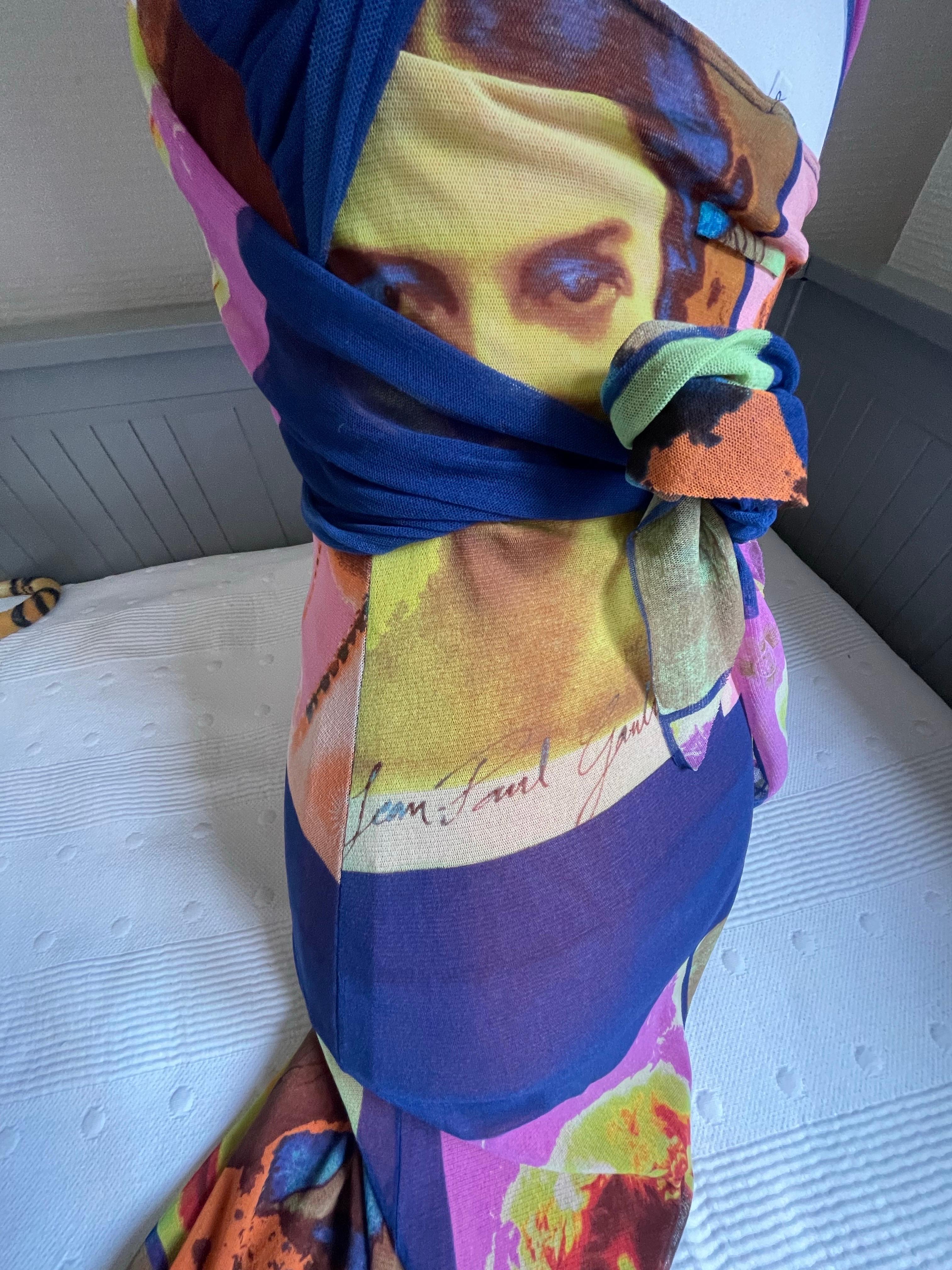 JEAN PAUL GAULTIER Vintage Warhol Maxikleid (Braun) im Angebot