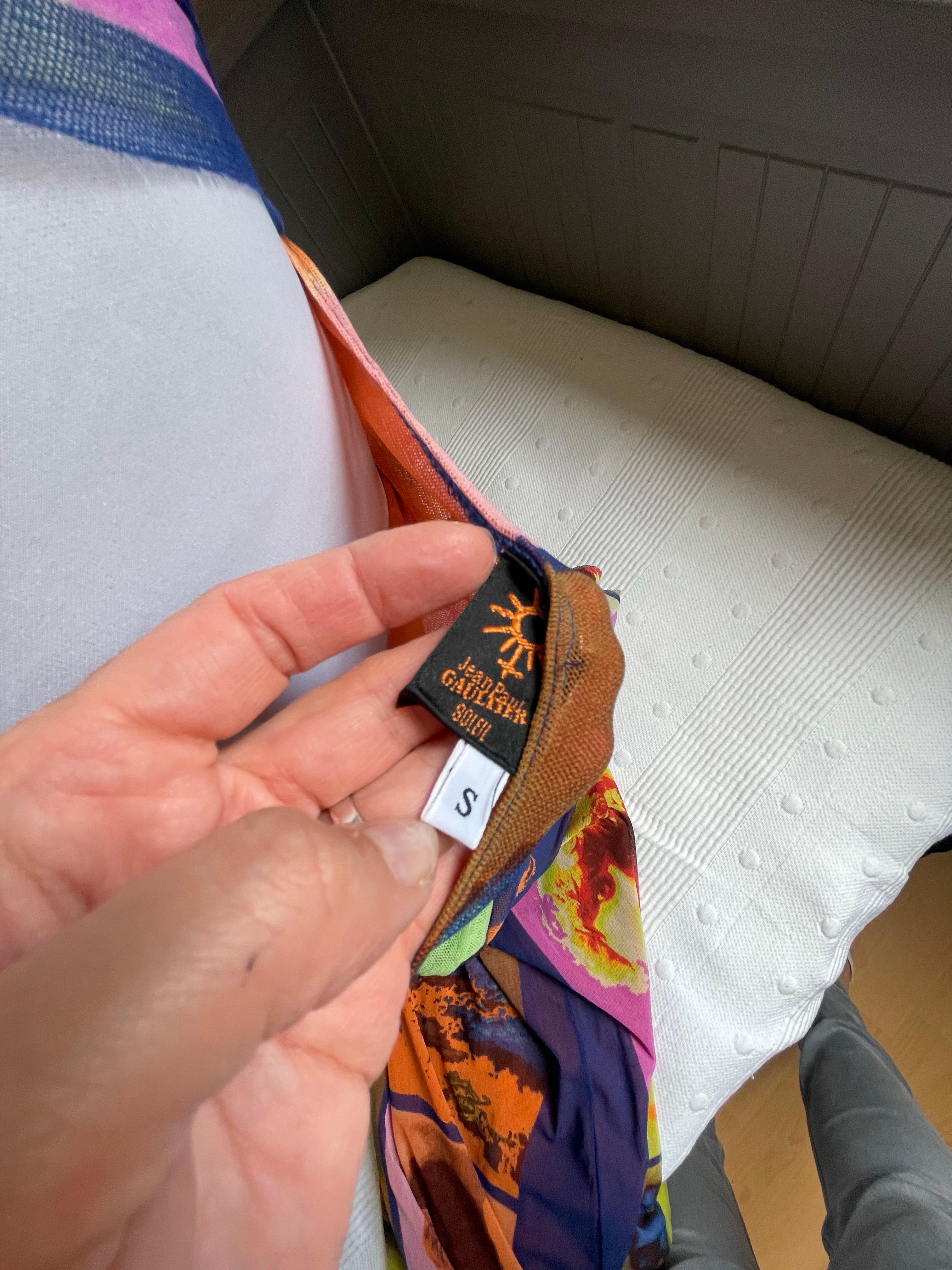 JEAN PAUL GAULTIER Vintage Warhol Maxikleid im Angebot 1