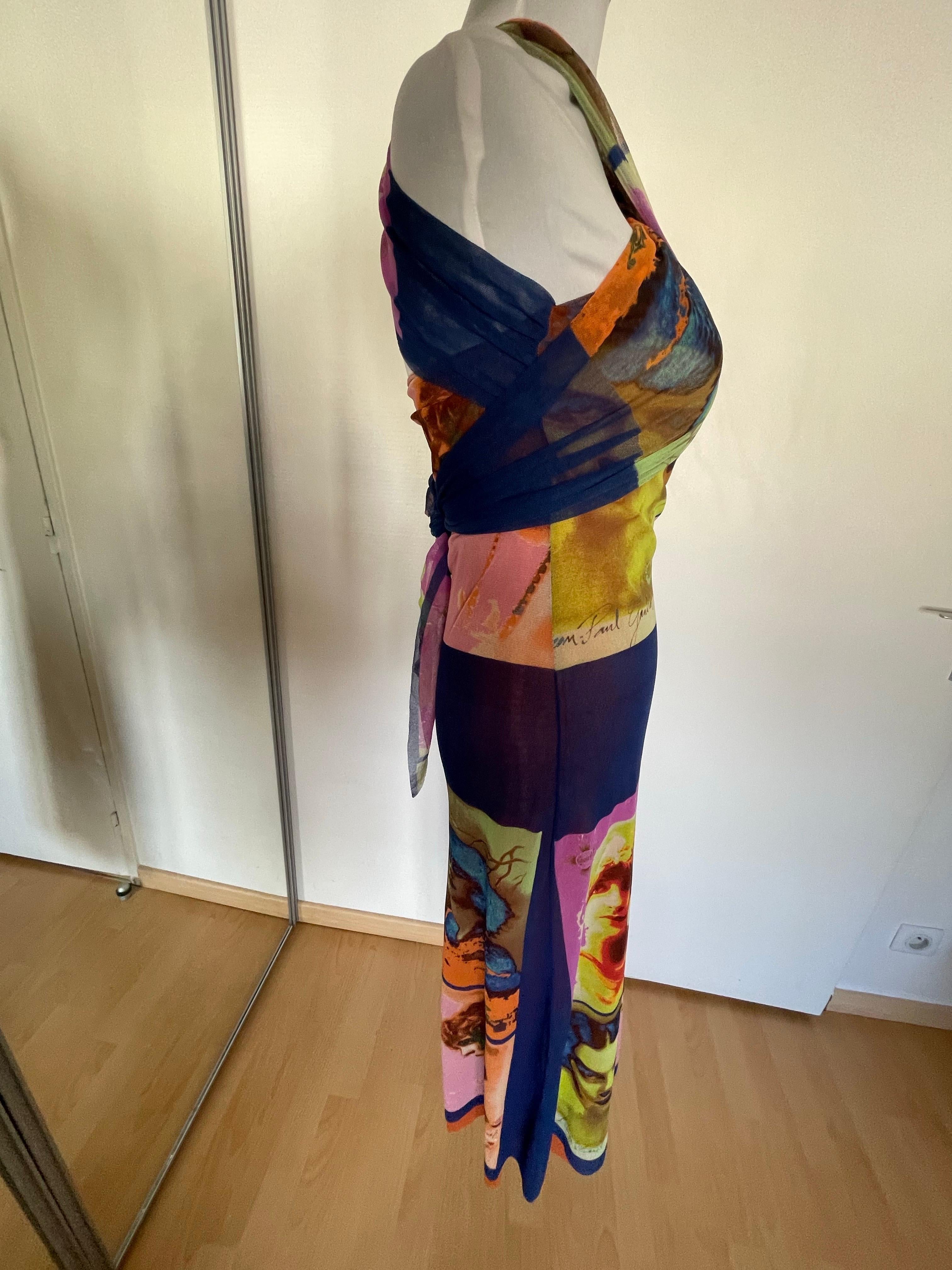 JEAN PAUL GAULTIER Vintage Warhol Maxikleid im Angebot 3