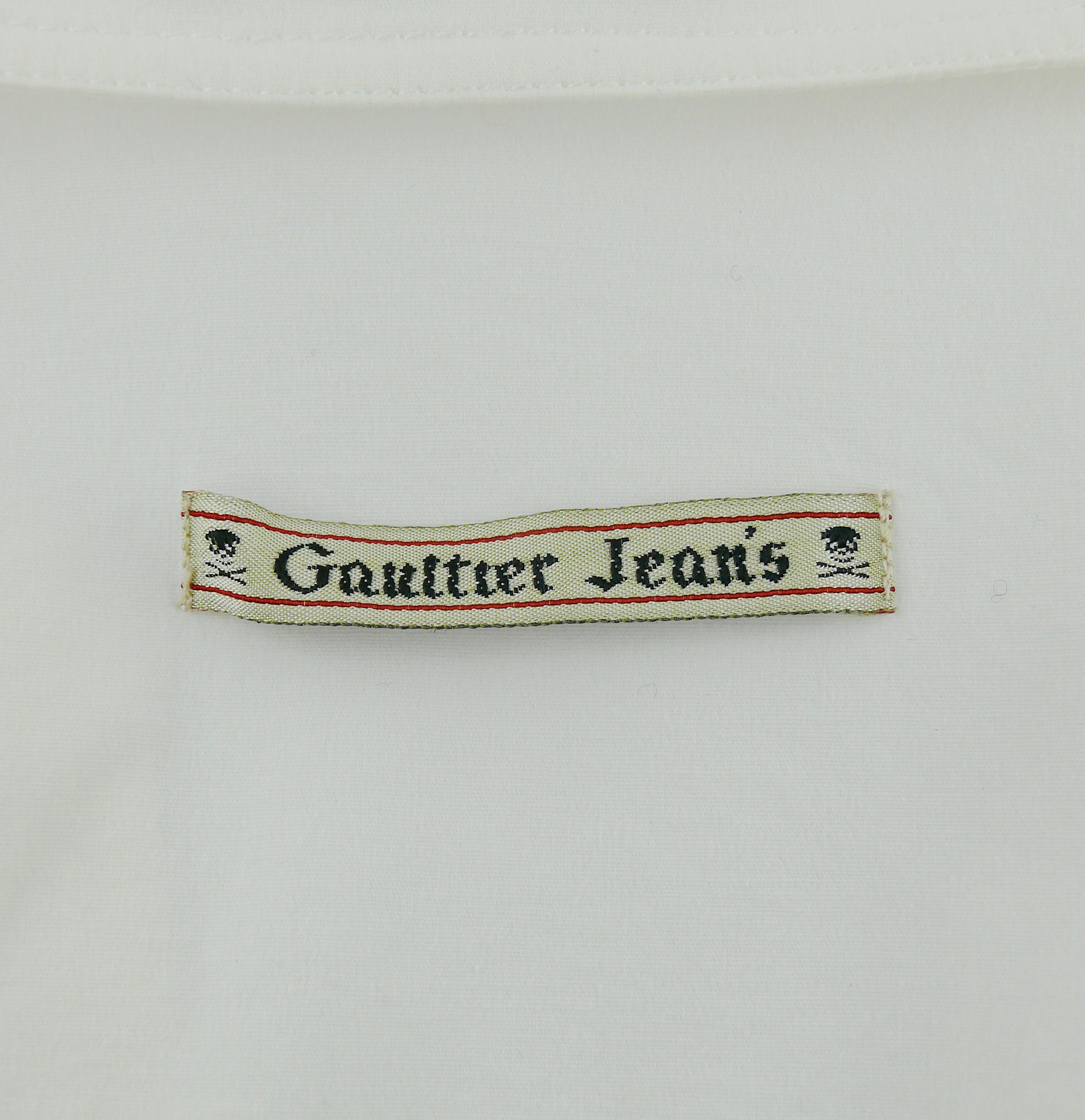 Jean Paul Gaultier Vintage White Safety Pin Shirt In Good Condition In Nice, FR
