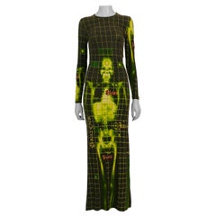 Jean Paul Gaultier Vintage X-Ray Skeleton Print Maxi Dress