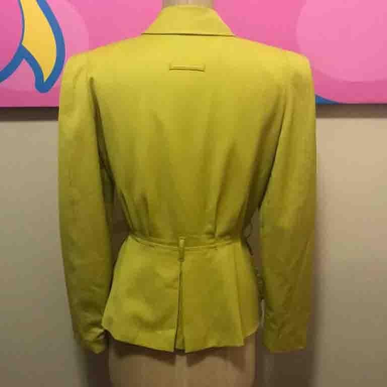 Women's jean-Paul Gaultier Vintage Yellow Chartreuse Blazer  For Sale
