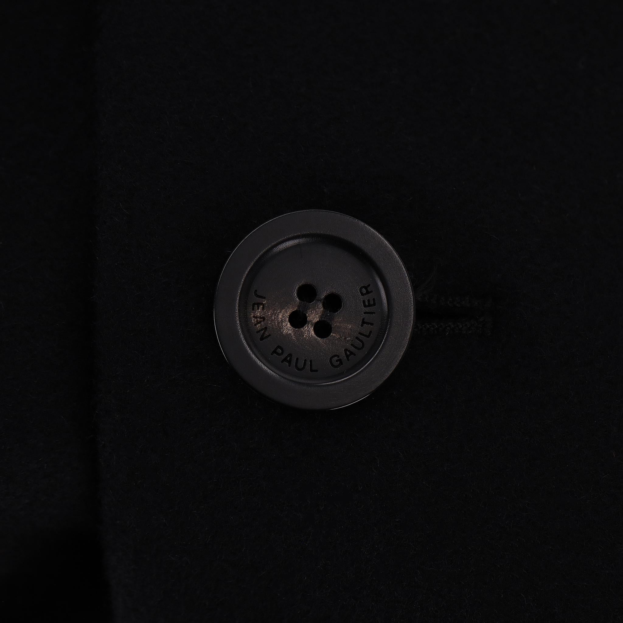 Donna Cappotto in lana vergine di Jean Paul Gaultier con pannello interno a corsetto in vendita