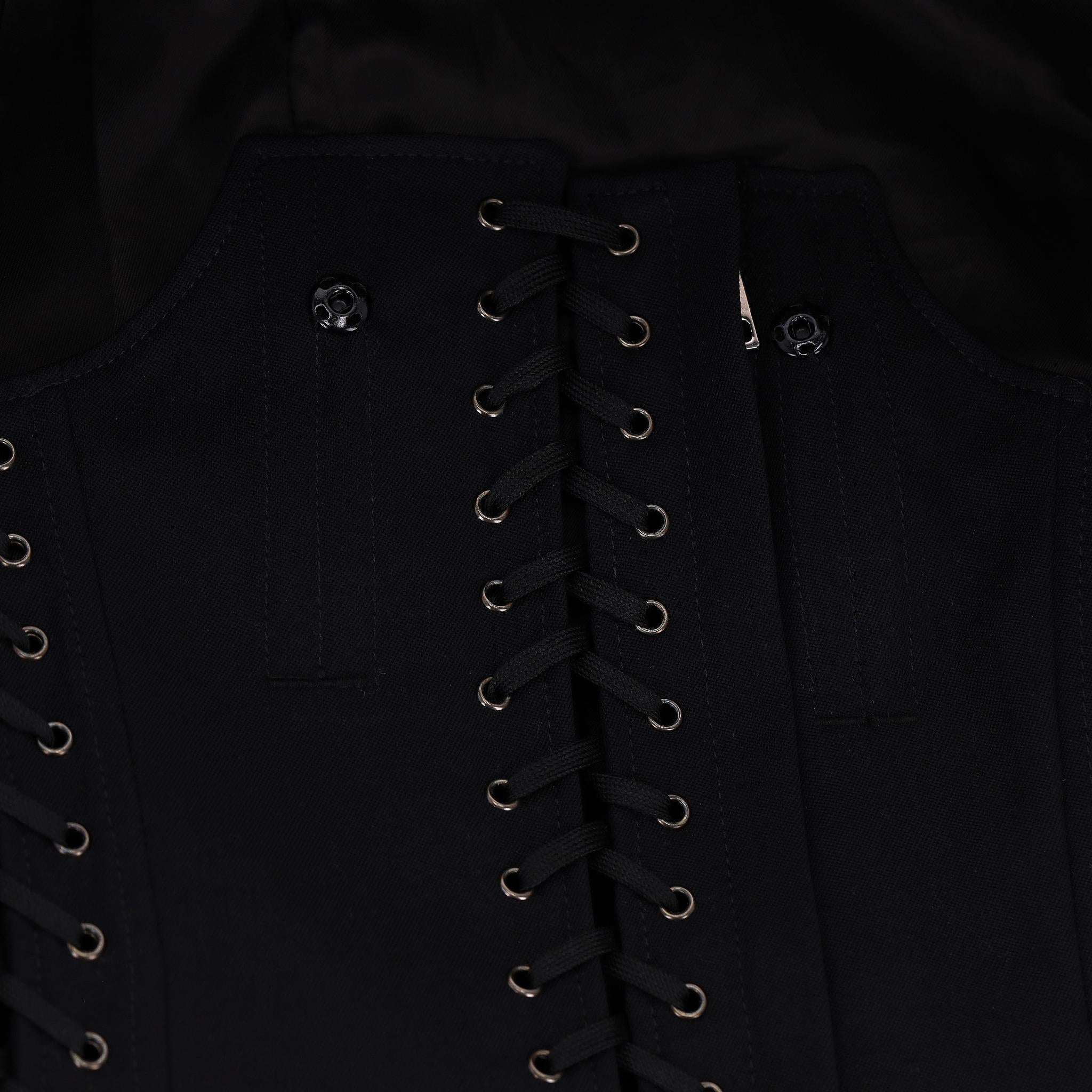 Cappotto in lana vergine di Jean Paul Gaultier con pannello interno a corsetto in vendita 1