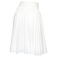 Jean Paul Gaultier White A-Line Cotton Skirt