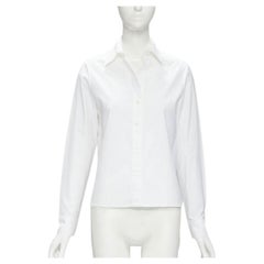 Jean-Paul Gaultier, chemise boutonnée à ourlet bas et haut en coton blanc FR38 S