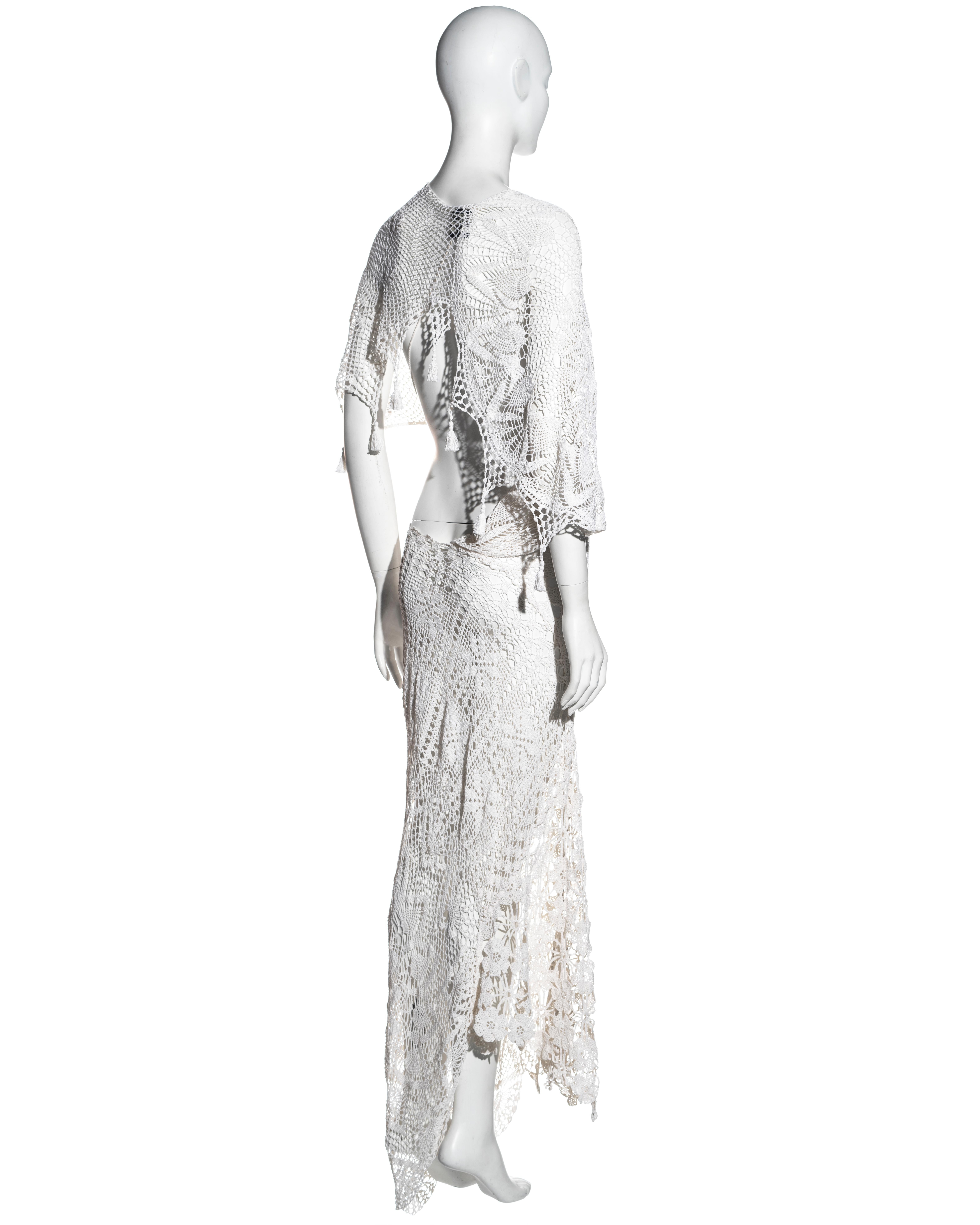 Jean Paul Gaultier white crochet cotton deconstructed maxi dress, ss 2008 1
