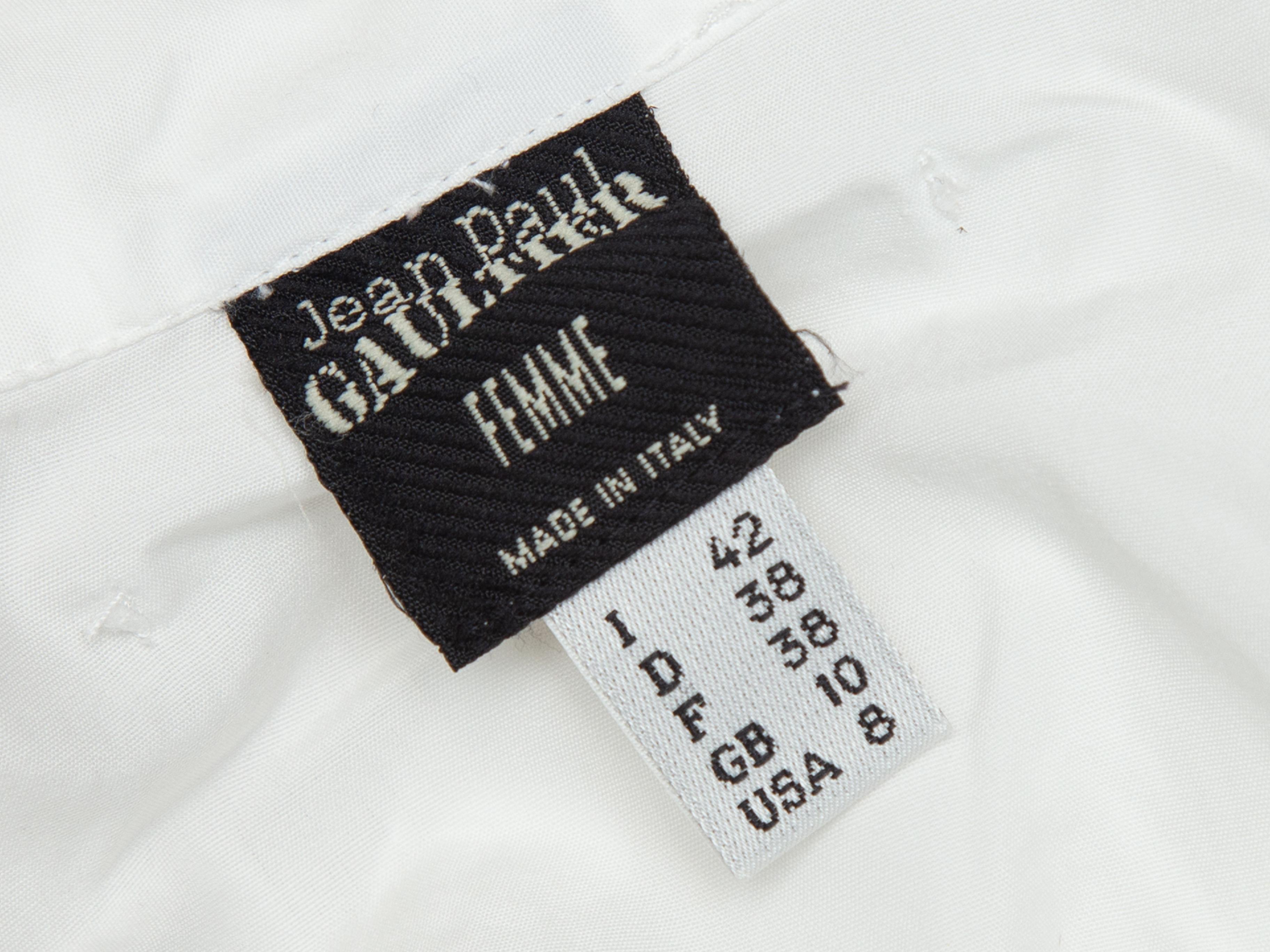 Jean Paul Gaultier White Femme Button-Up Top In Good Condition In New York, NY