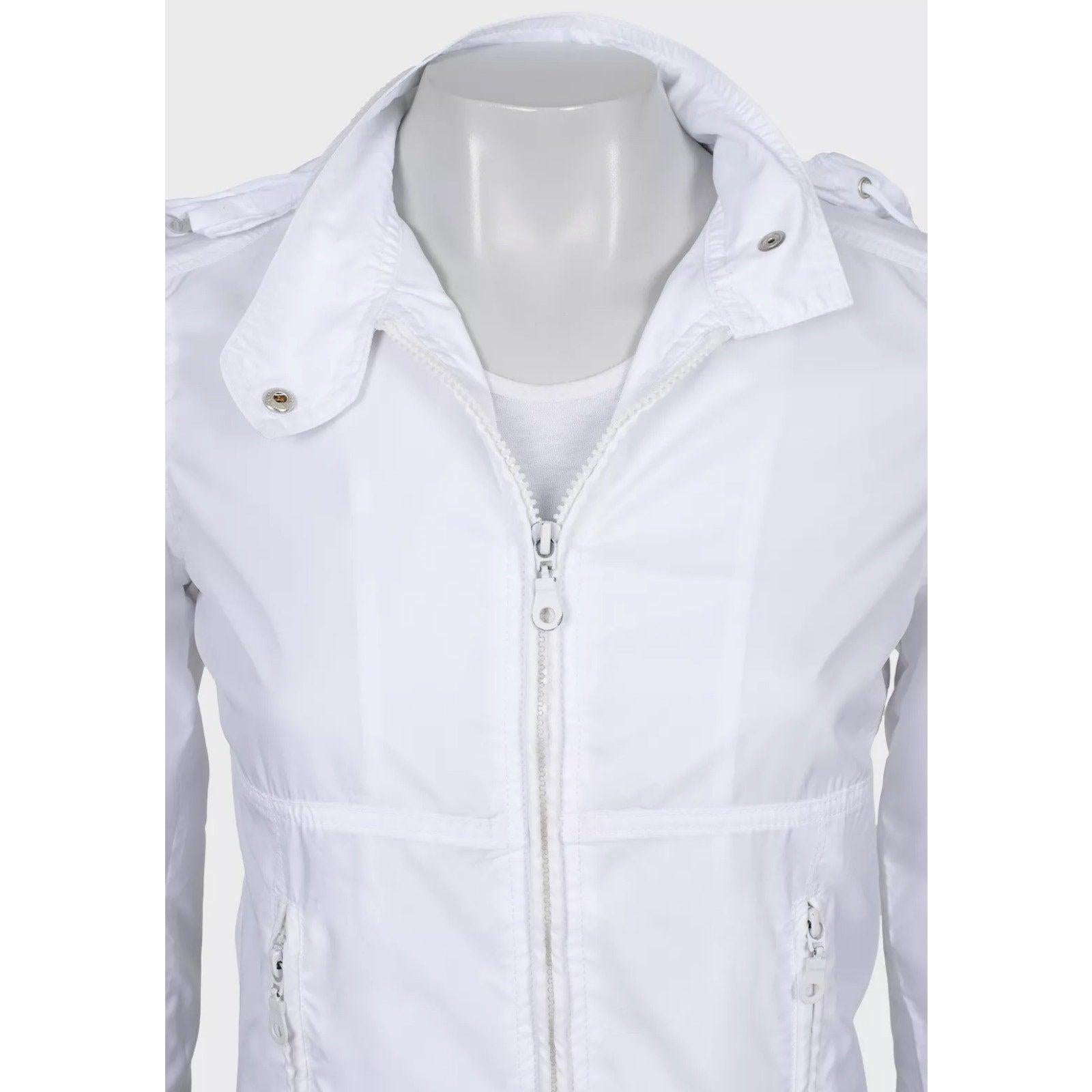 Jean Paul Gaultier Chaqueta cortavientos blanca con capucha S.40/S en Excelente estado para la venta en Krakow, PL