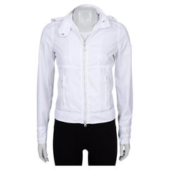 Jean Paul Gaultier White Giacca a vento con cappuccio Sz.40/S