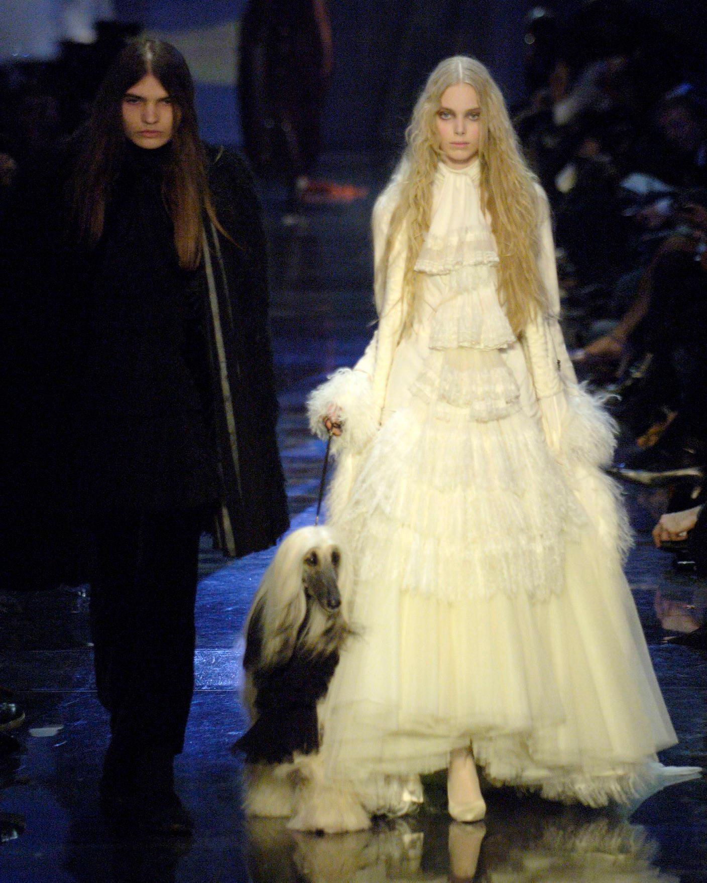 Jean Paul Gaultier White Mongolian Lamb Fur and Leather Coat Dress, FW 2006 For Sale 3