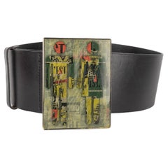 Ceinture large Jean-Paul Gaultier avec boucle rectangulaire