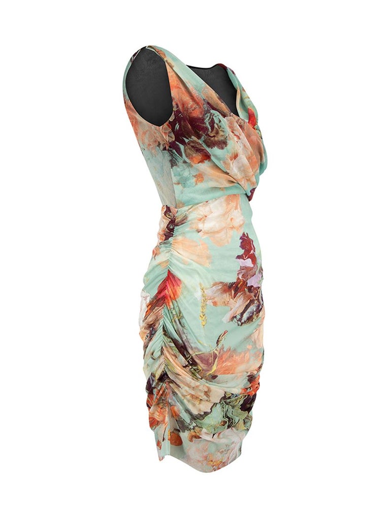JEAN-PAUL GAULTIER Power Net Floral Cami one piece dress multicolor 40