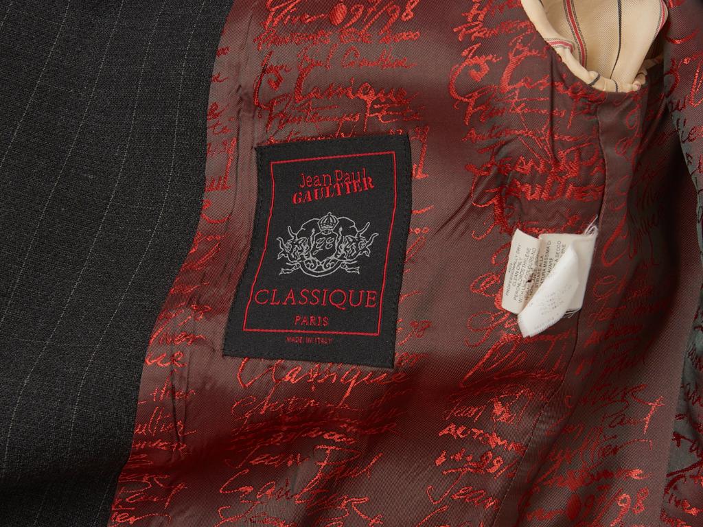 Jean Paul Gaultier Wool Crepe Chalk Stripe Pantsuit 1
