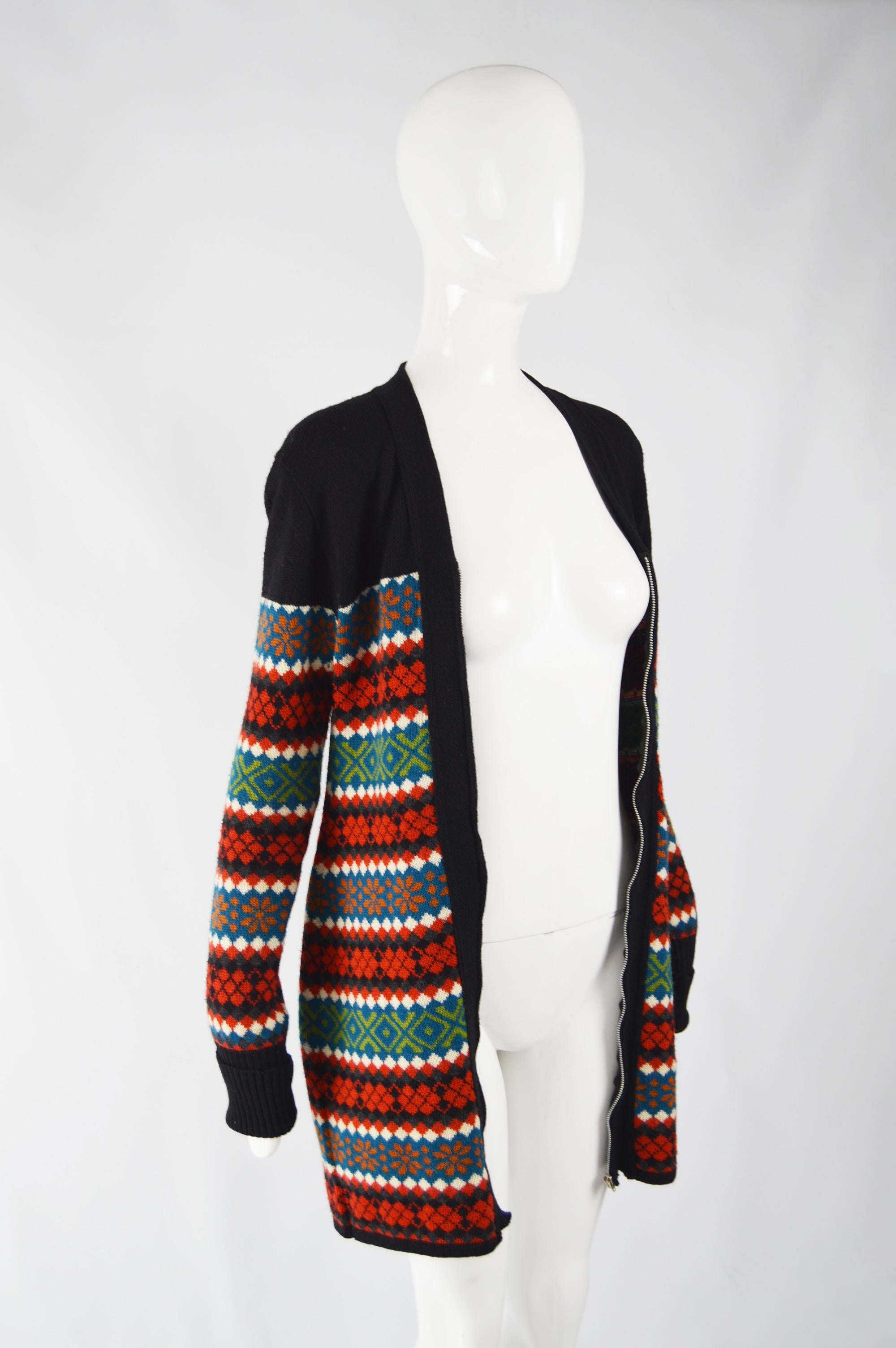 Black Jean Paul Gaultier Wool Knit Sweater Dress