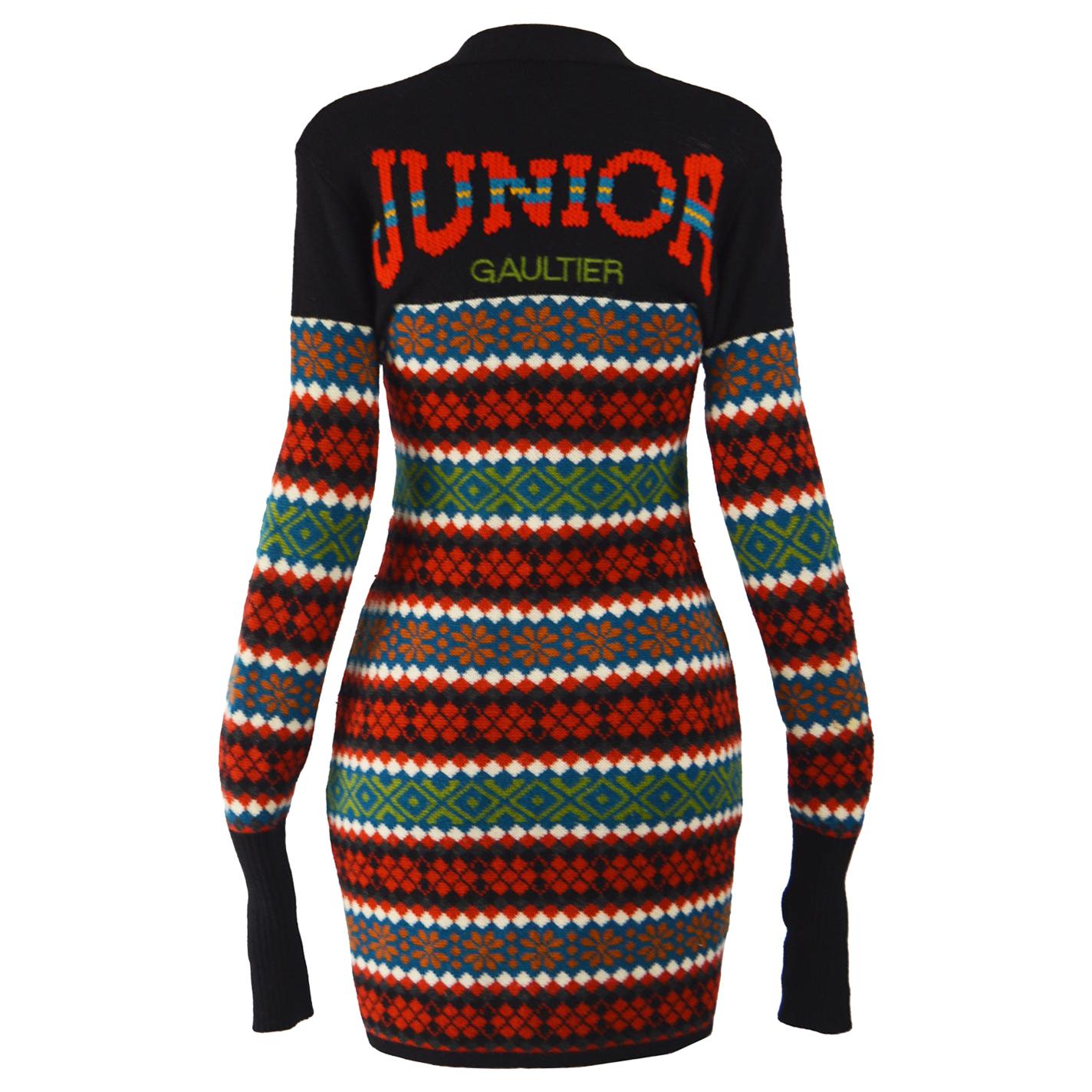 Jean Paul Gaultier Wool Knit Sweater Dress