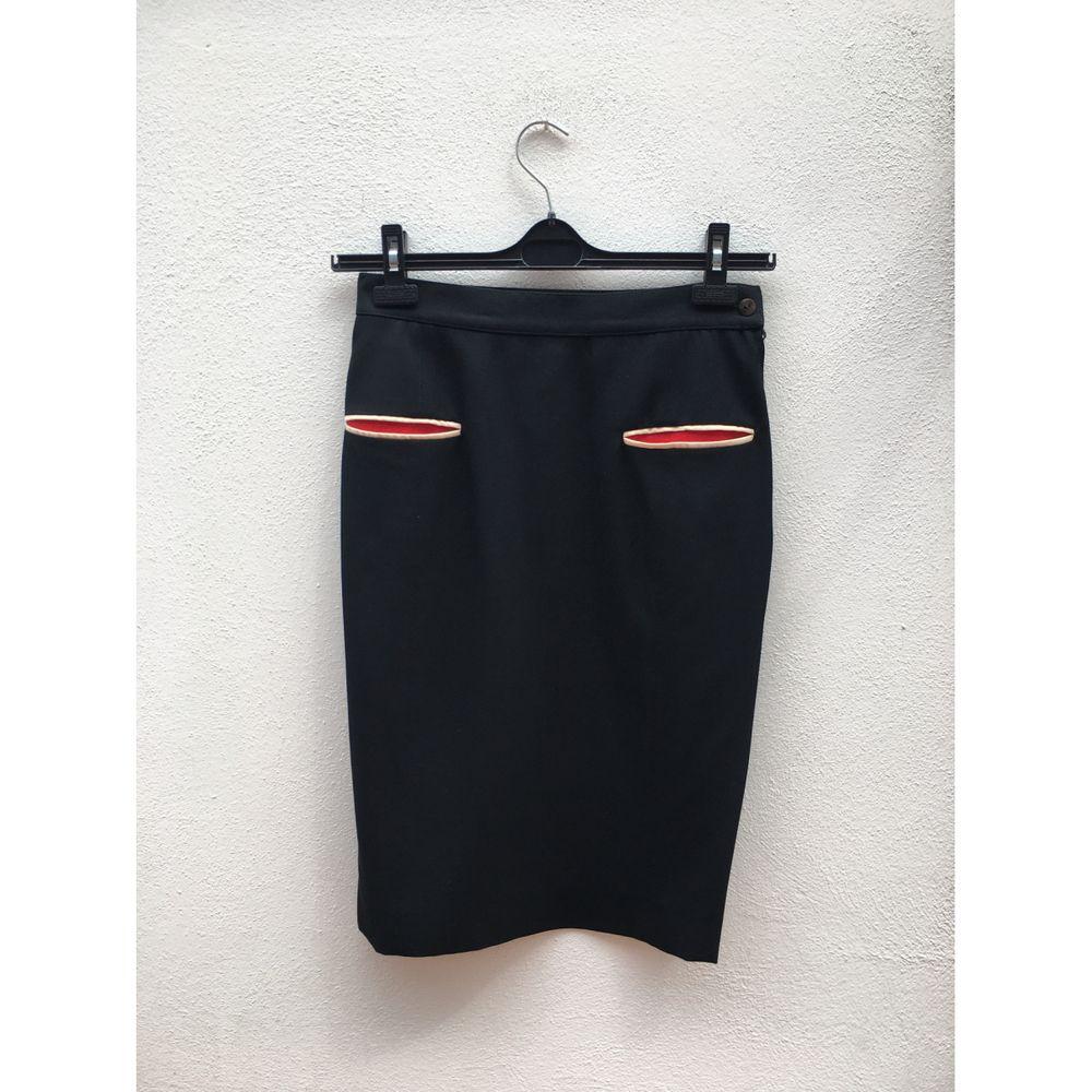 Jean Paul Gaultier Wool Skirt Suit in Black For Sale 2
