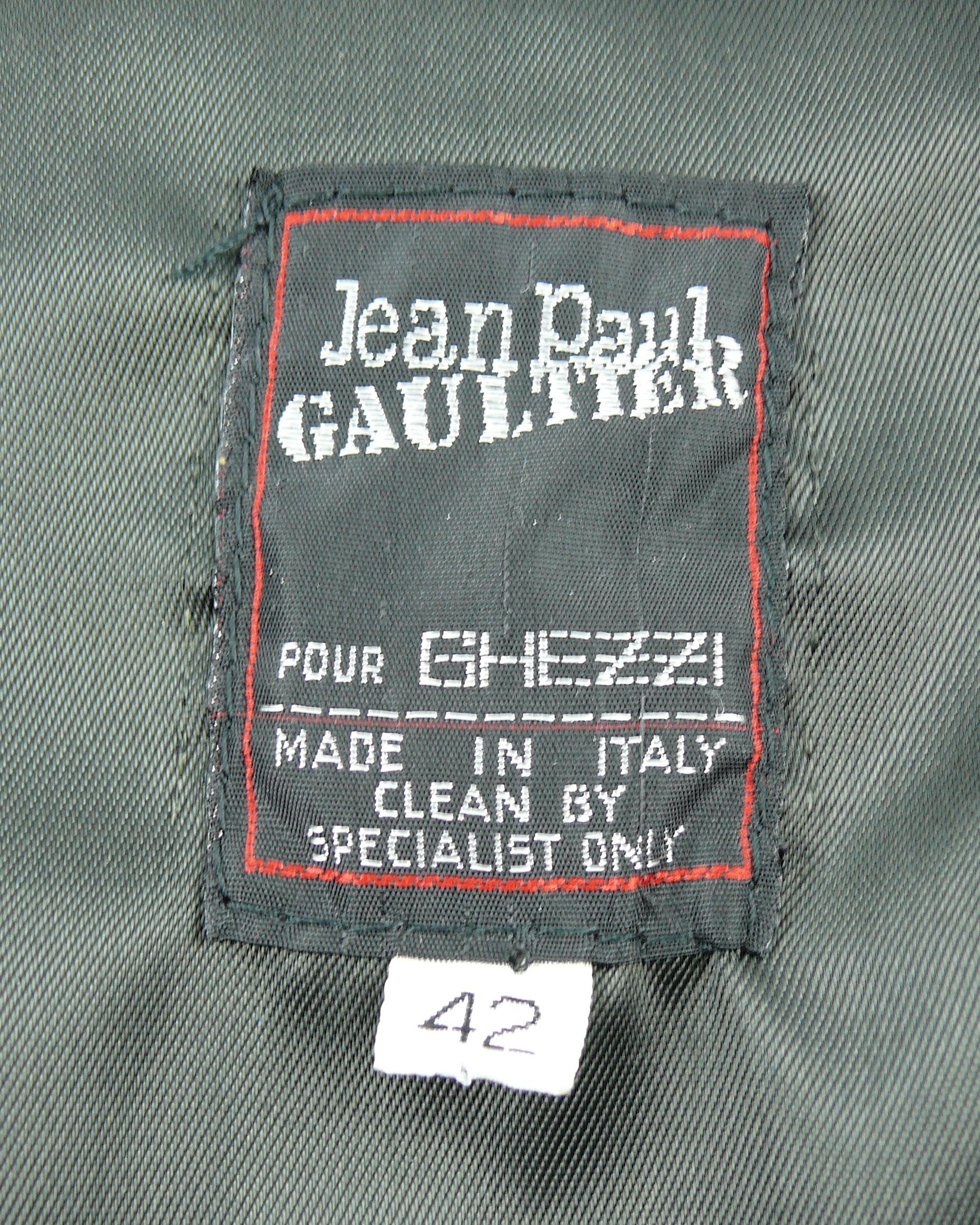 Jean Paul Gaultier x Ghezzi Vintage Black Suede Cropped Fringe Biker Jacket  7