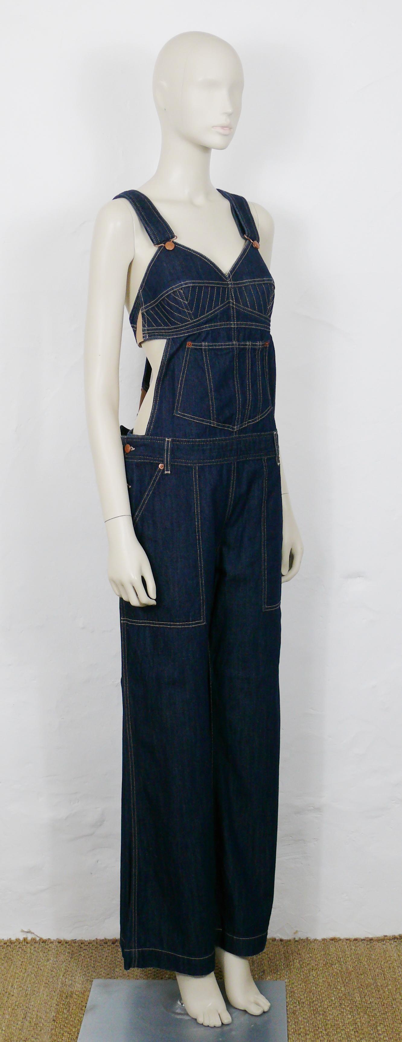 JEAN PAUL GAULTIER x LEVI's raw denim jumpsuit. 

Spring/Summer 2010, Ready-to-wear collection 