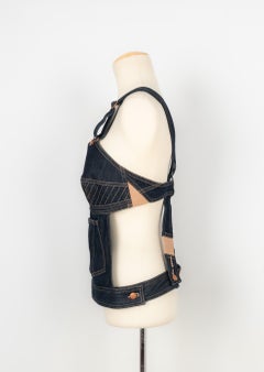 Jean Paul Gaultier x Levi's Topstitched Denim Top Size XL, 2010