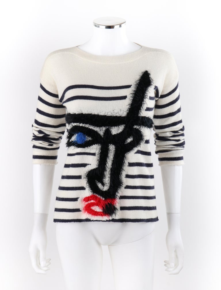 JEAN PAUL GAULTIER x Lindex 2014 Ltd. Ed. Stripe Picasso Face Pattern  Sweater at 1stDibs